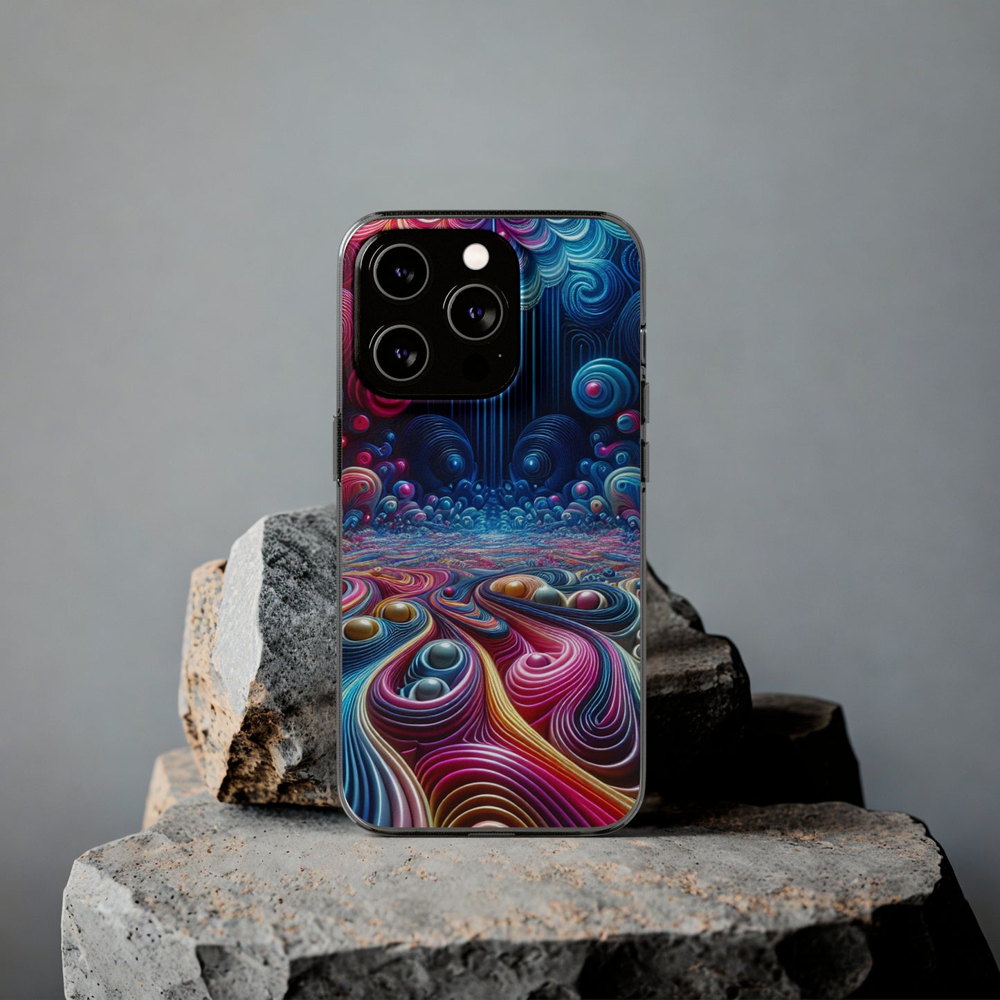 Mesmerizing Neon Infinity Infinity Patterns Art Polycarbonate Phone Case Samsung Galaxy s21 s22 Google Pixel 6 Iphone 11 12 13 14 Pro Max Mini Plus
