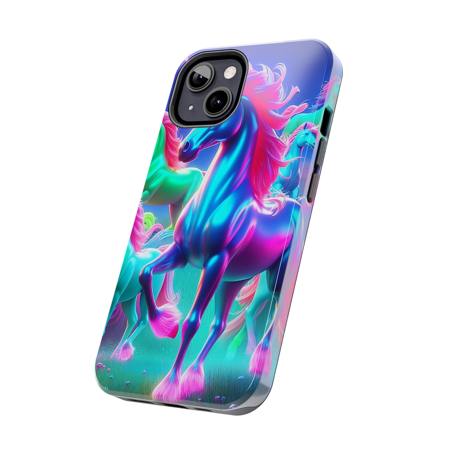 "Rainbow Dreams in Neon" NEON Unicorns Tough Phone Case