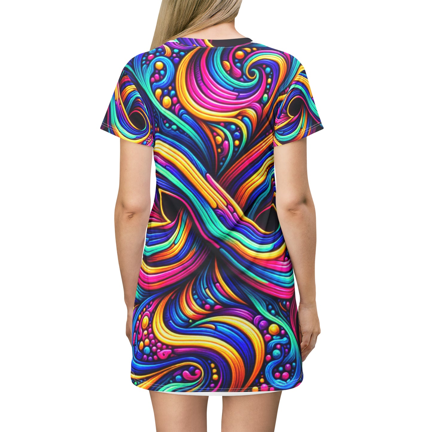 Cosmic Radiant Slithers Infinity Patterns Womans T Shirt Dress