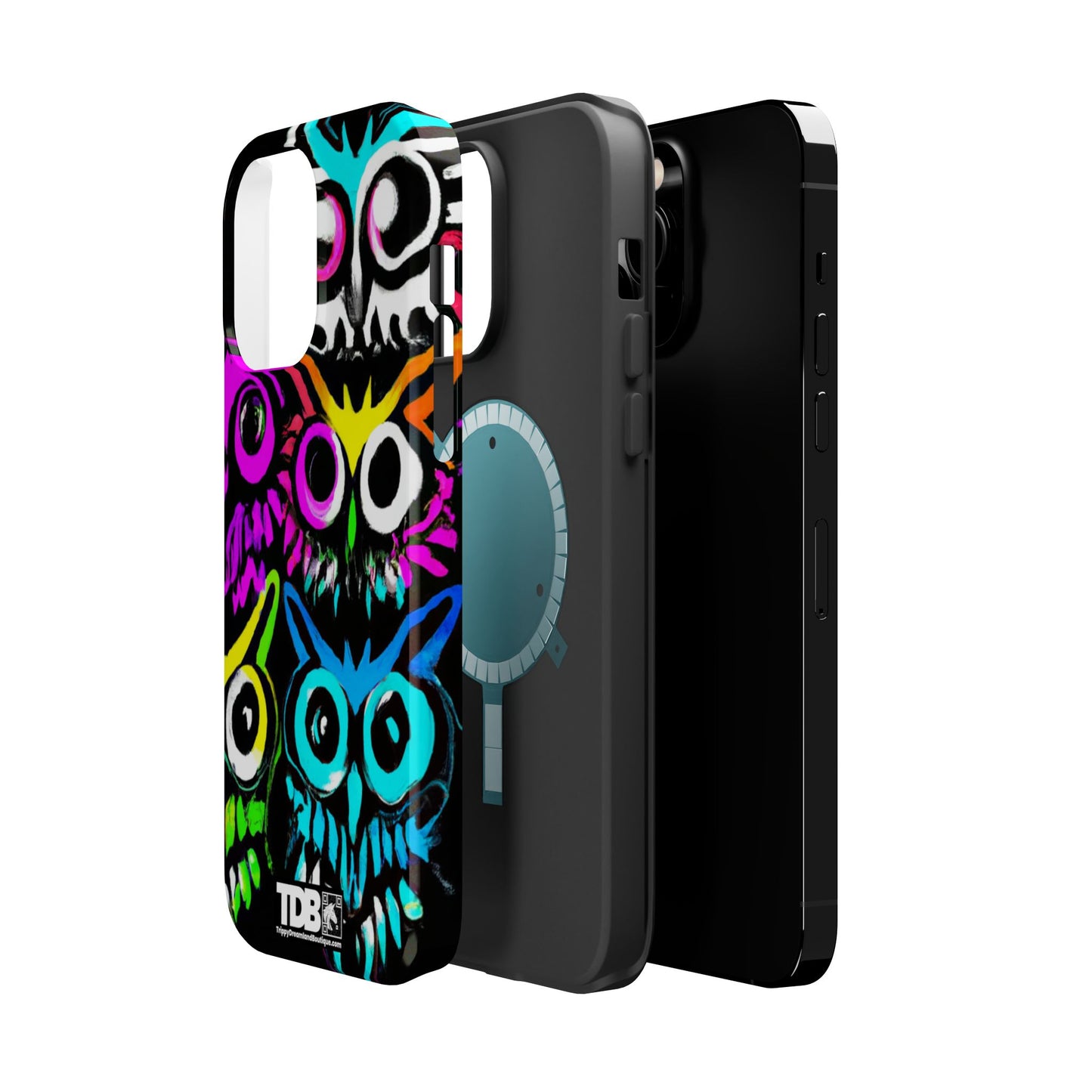 TDB iPhone Magnetic Tough Case - Psychedelic Rave Owl Design