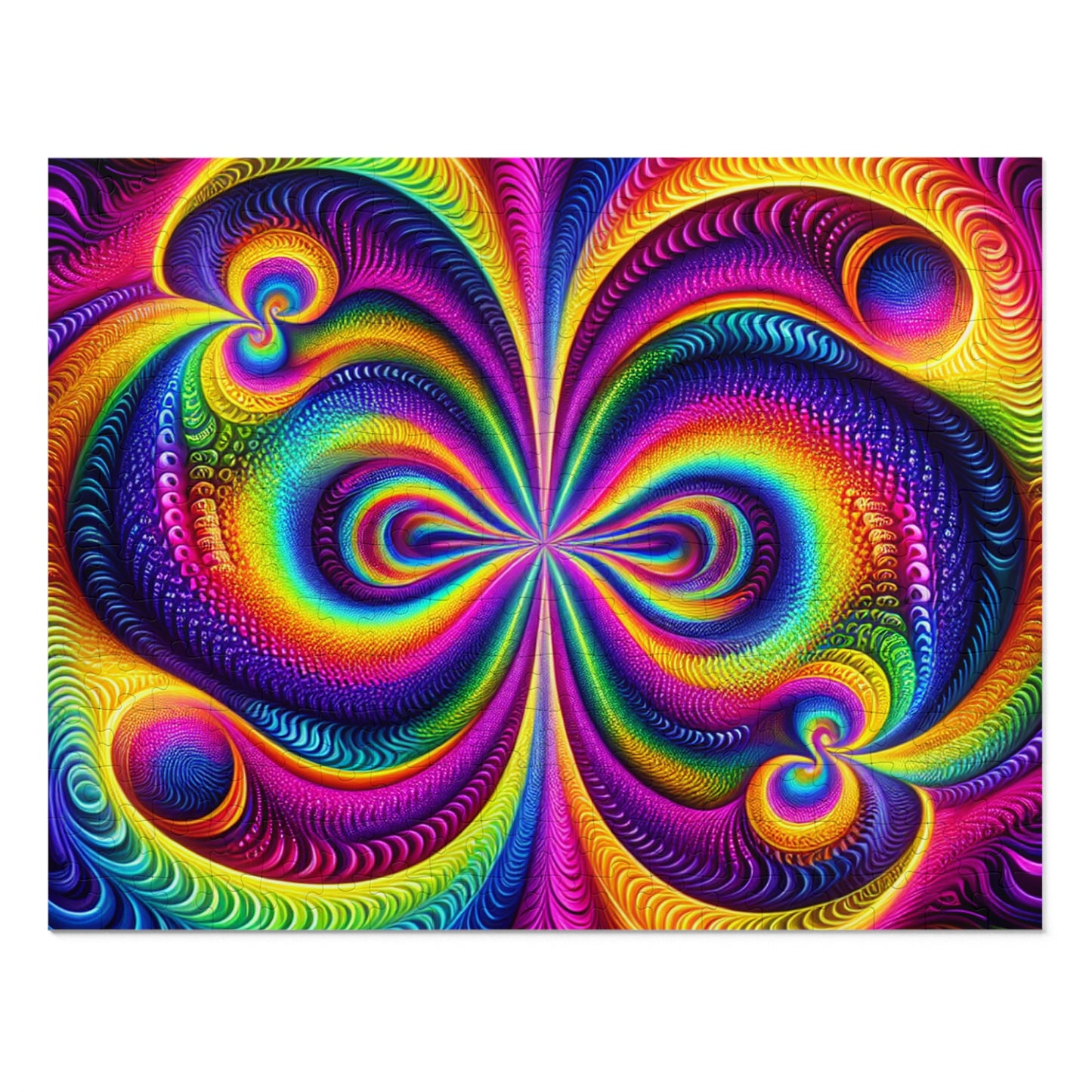 VibNeoInfinPaint - Neon Trippy Infinity Patterns Puzzle 30, 110, 252, and 1000 Pieces