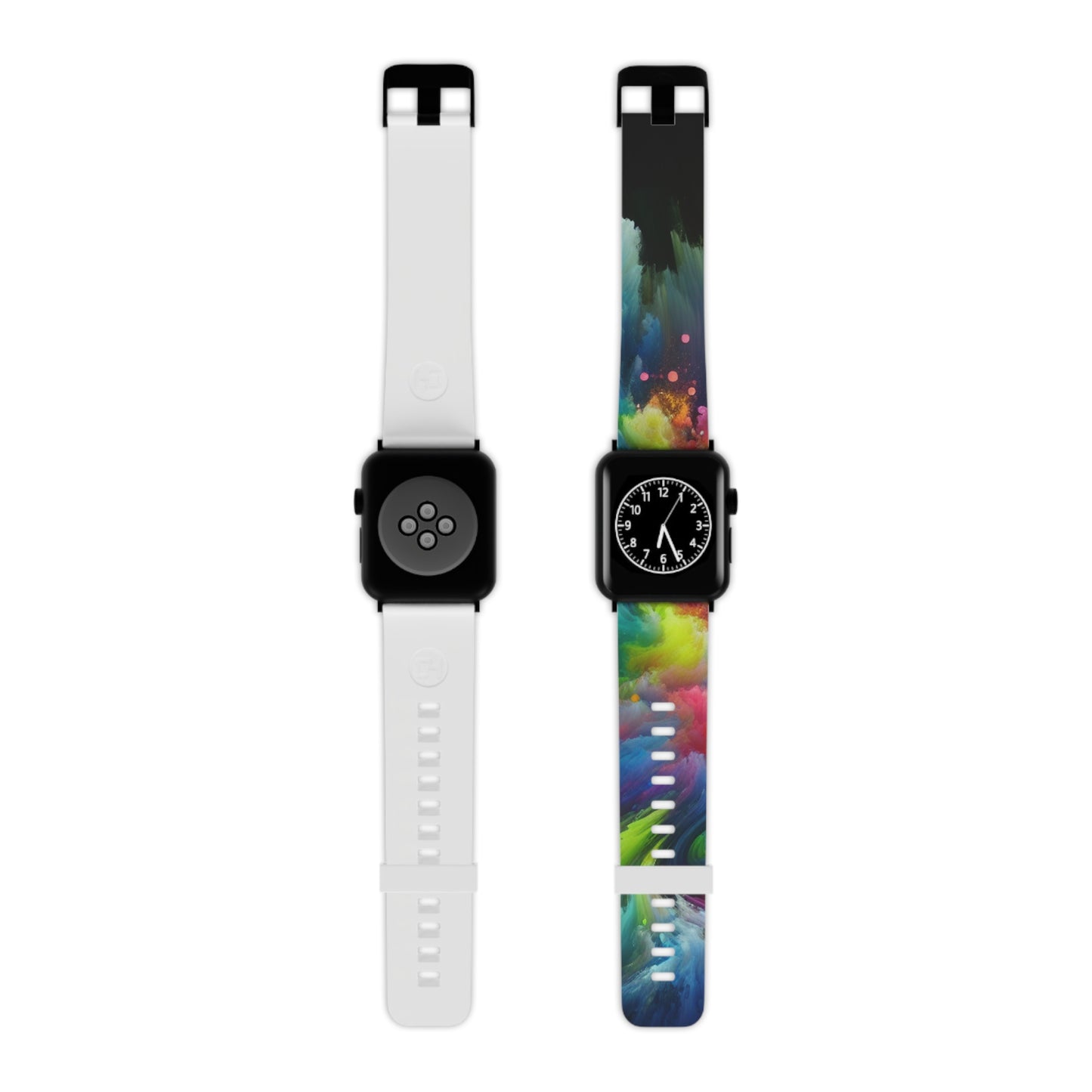 "Neon Flowscape" - Trippy Infinity Patterns Iwatch Band