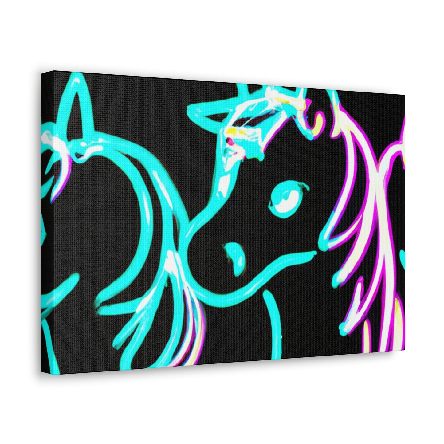"Neon Unicorn Carnival" NEON Unicorns Art Canvas
