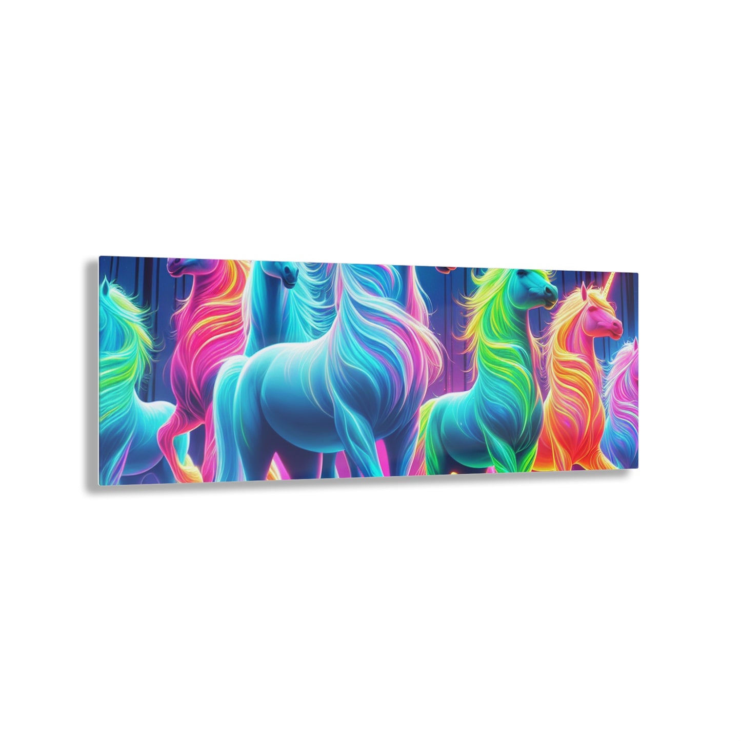 Neon Mystical Unicorns NEON Unocrons Art 1/4" Glossy Acrylic Art