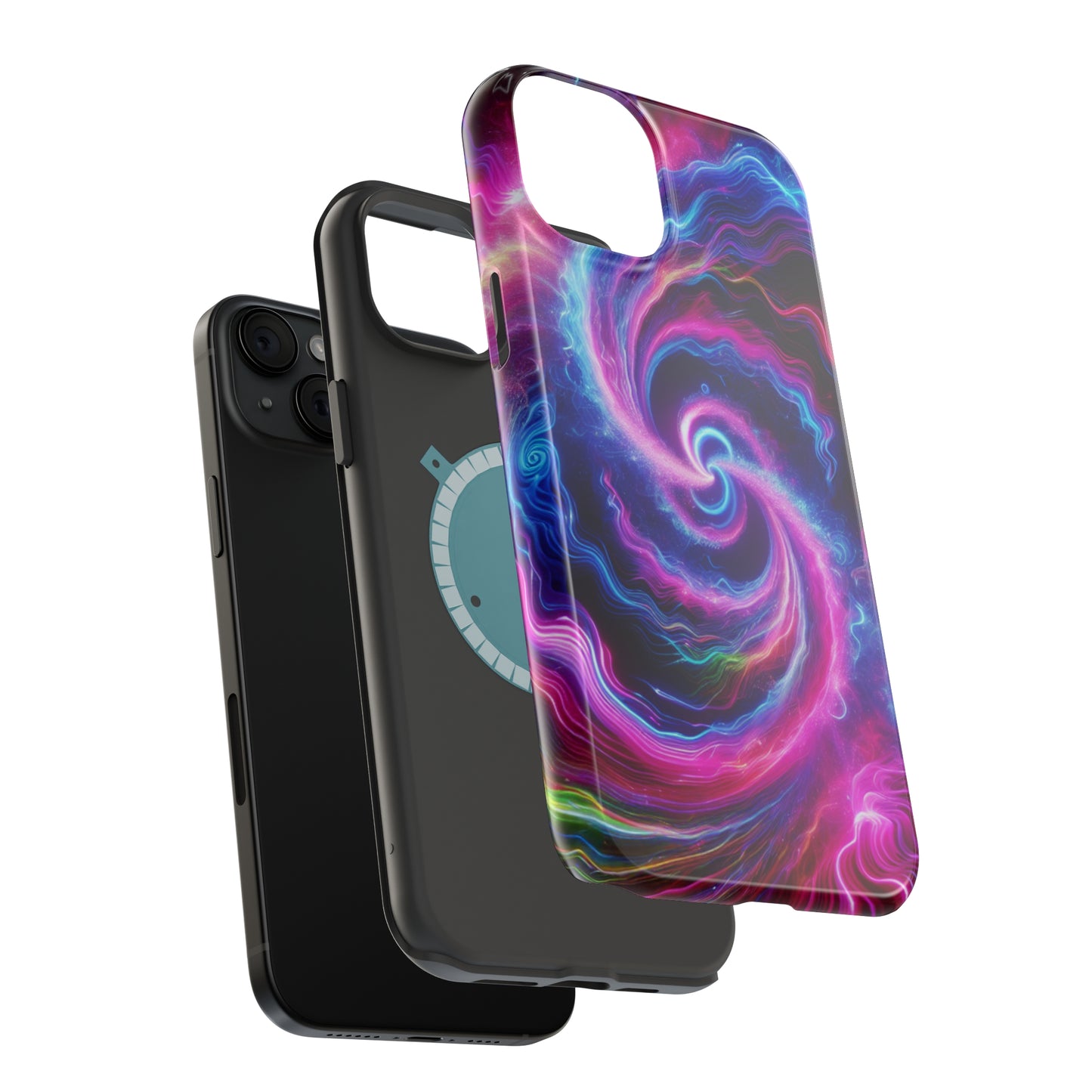 Infinite Neon Horizon Neon Trippy Infinity Patterns Premium Art Magsafe Magnet Tough IPhone 13 14 15 Pro Plus Max and Mini in Matte and Glossy Phone cases
