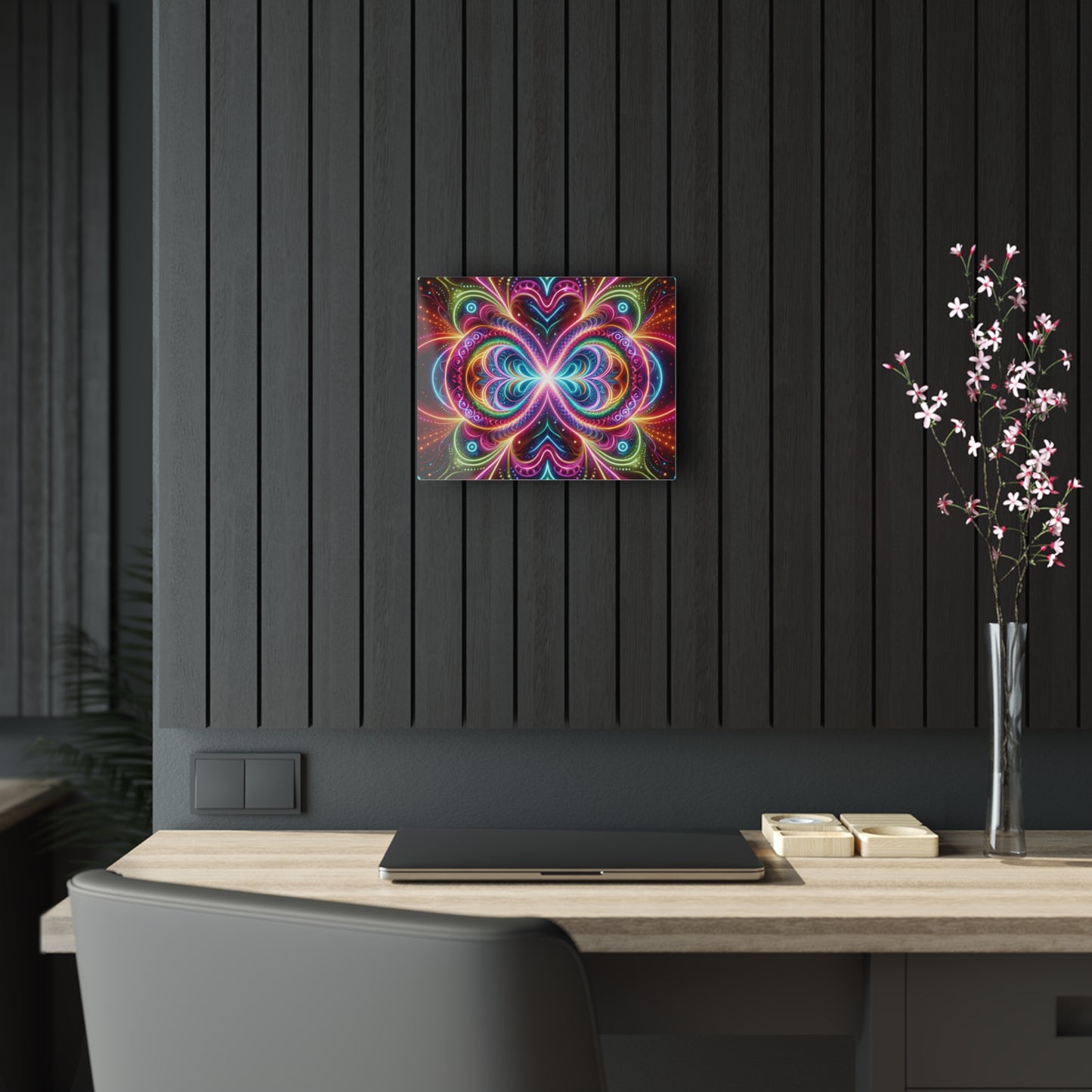 Dreamscape Entanglement. Trippy infity Pattern 1/4" Glossy Acrylic Art