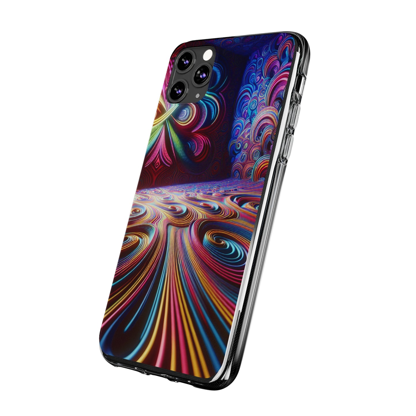 Vibin' Neon Infinity. Infinity Patterns Art Polycarbonate Phone Case