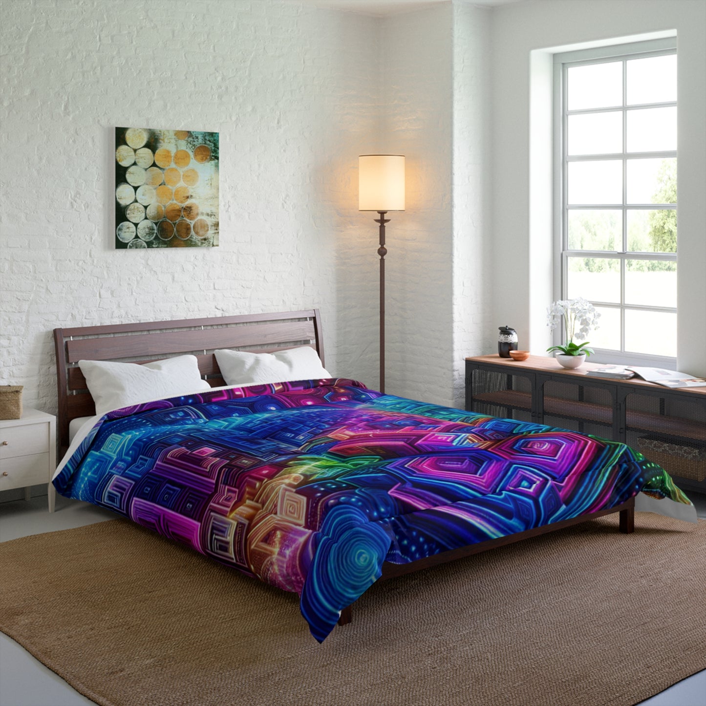 Aurora Flarezoom. Trippy Infinity Patterns Comforter Blanket