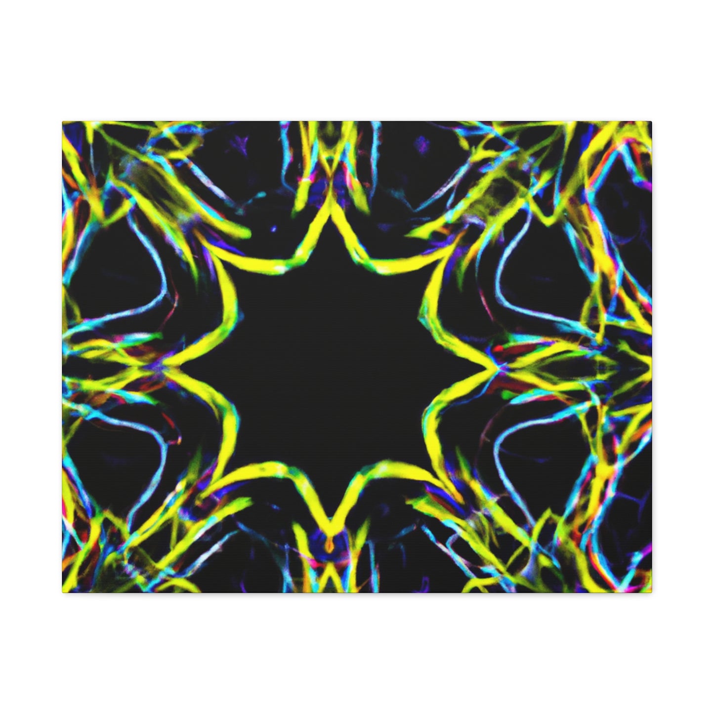 Vivid Neon Dreams of Infinity. Trippy Infinity Patterns Art Canvas