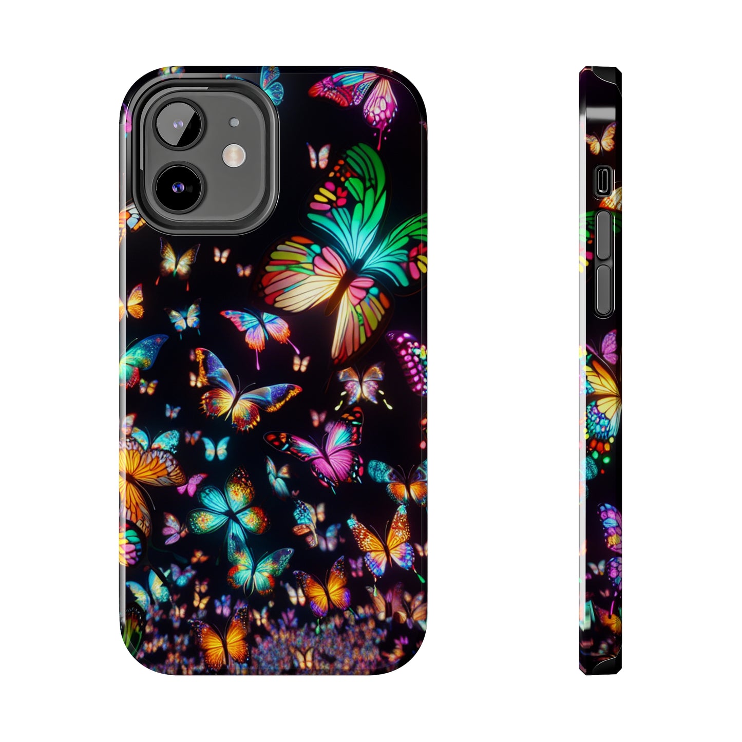 Neon Butterflies Dance NEON Butterflies Tough Phone Case Iphone 6 7 8 9 10 11 12 13 14 SE X XR XS Pro Max Mini Plus