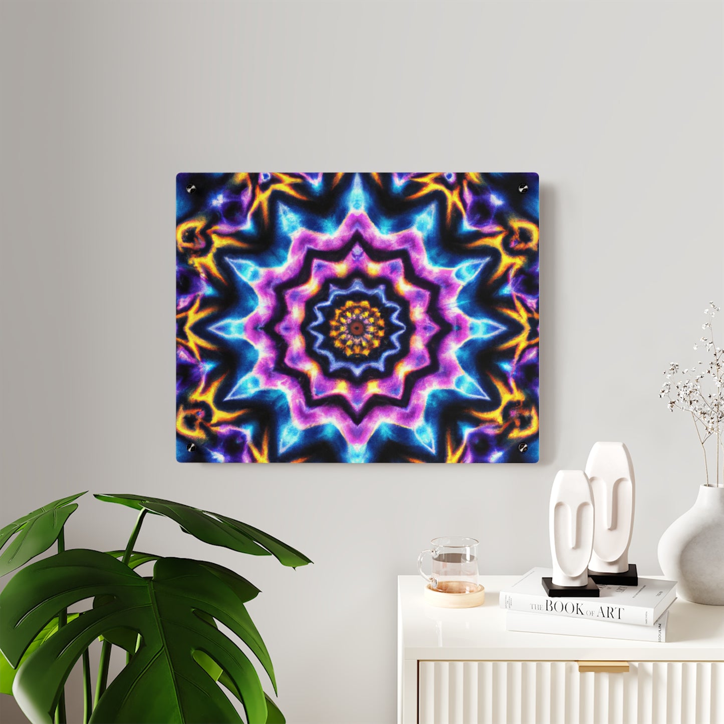 Interdimensional Spectrum Splatter Trippy Infinity Patterns Acrylic Art Panel