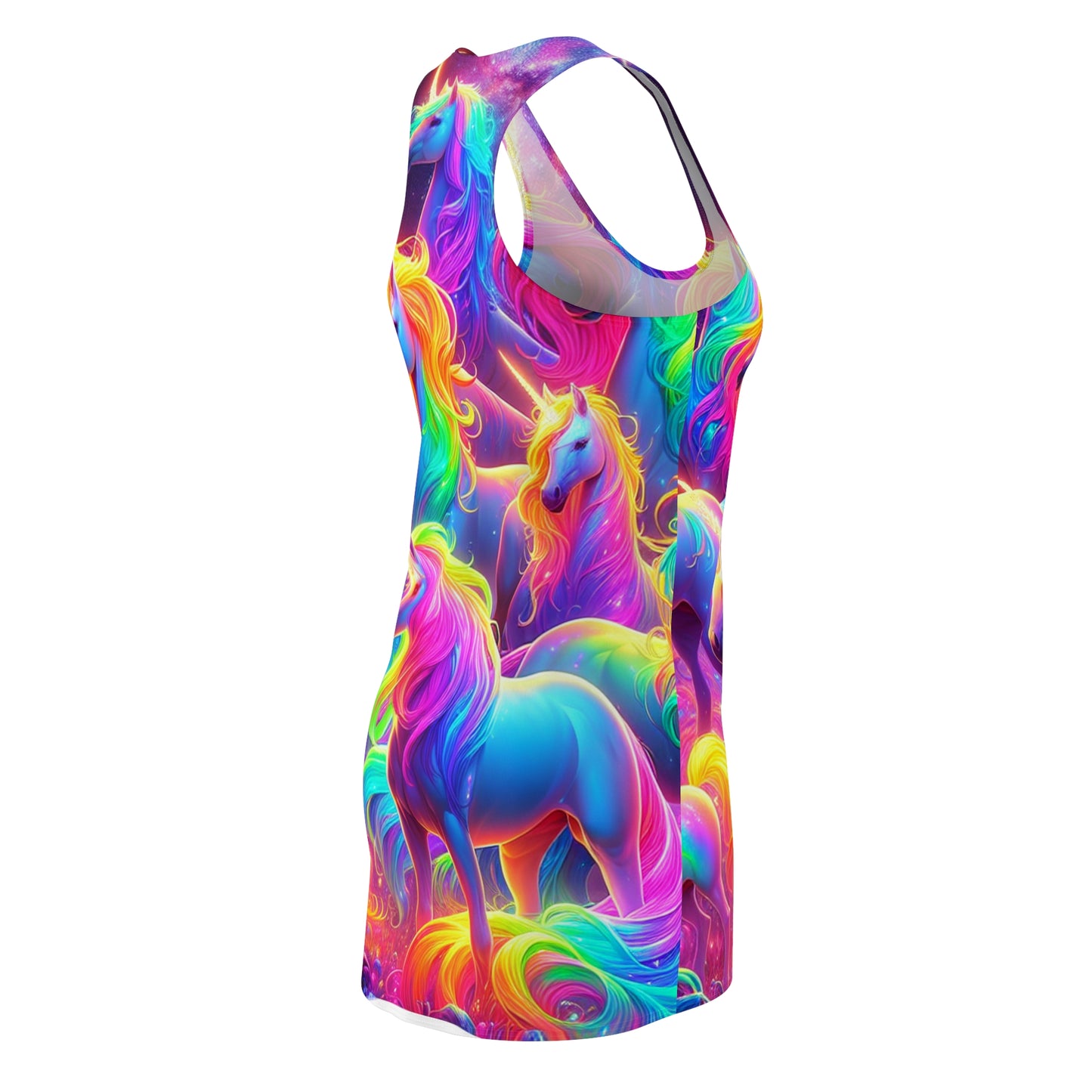 Neon Magic Unicorns Neon Unicorns Racerback Dress
