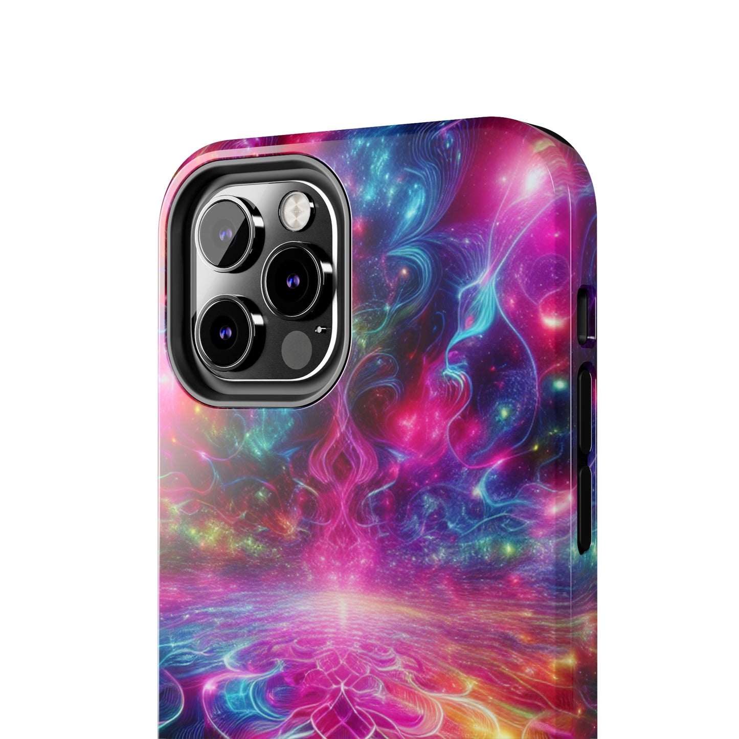 Vortex of Luminescence. Trippy Infinity Patterns Tough Phone Case