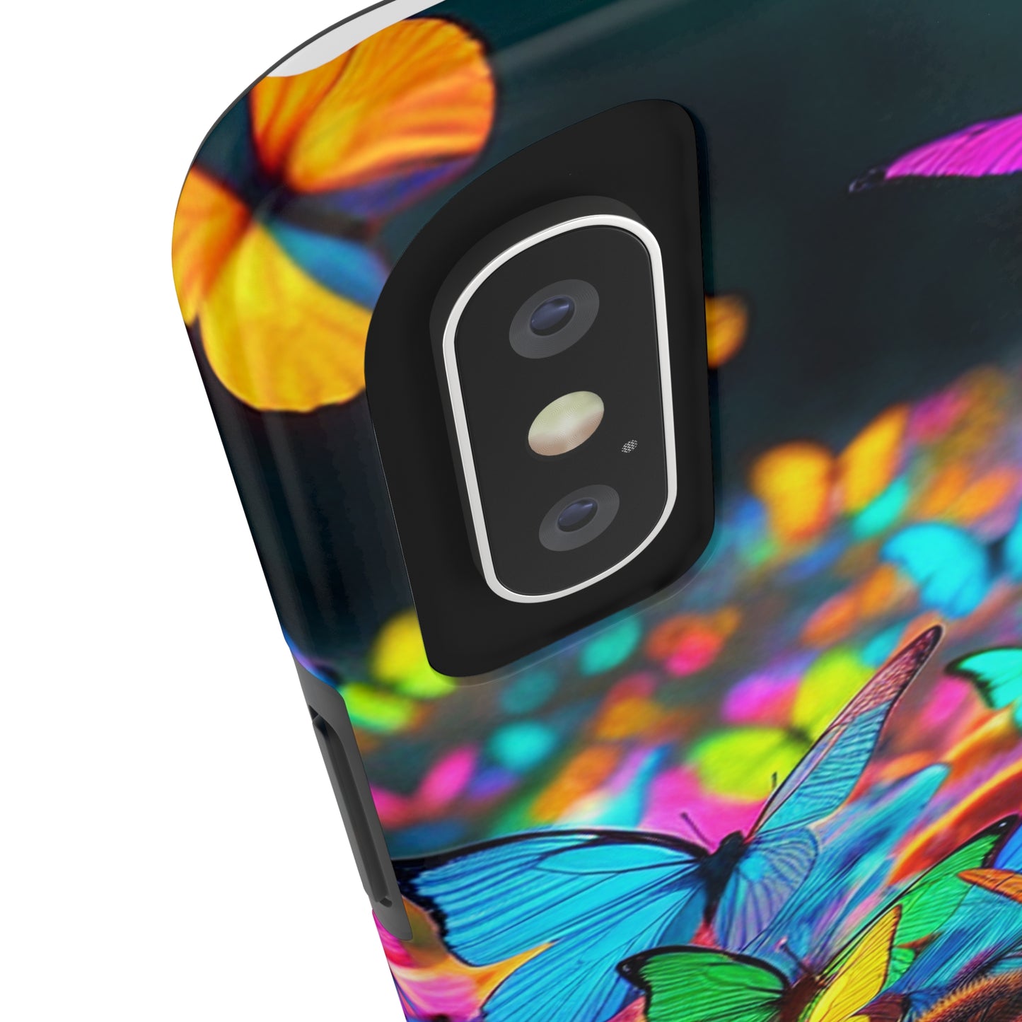 "Neon Butterfly Mural" NEON Butterflies Tough Phone Case Iphone 6 7 8 9 10 11 12 13 14 SE X XR XS Pro Max Mini Plus
