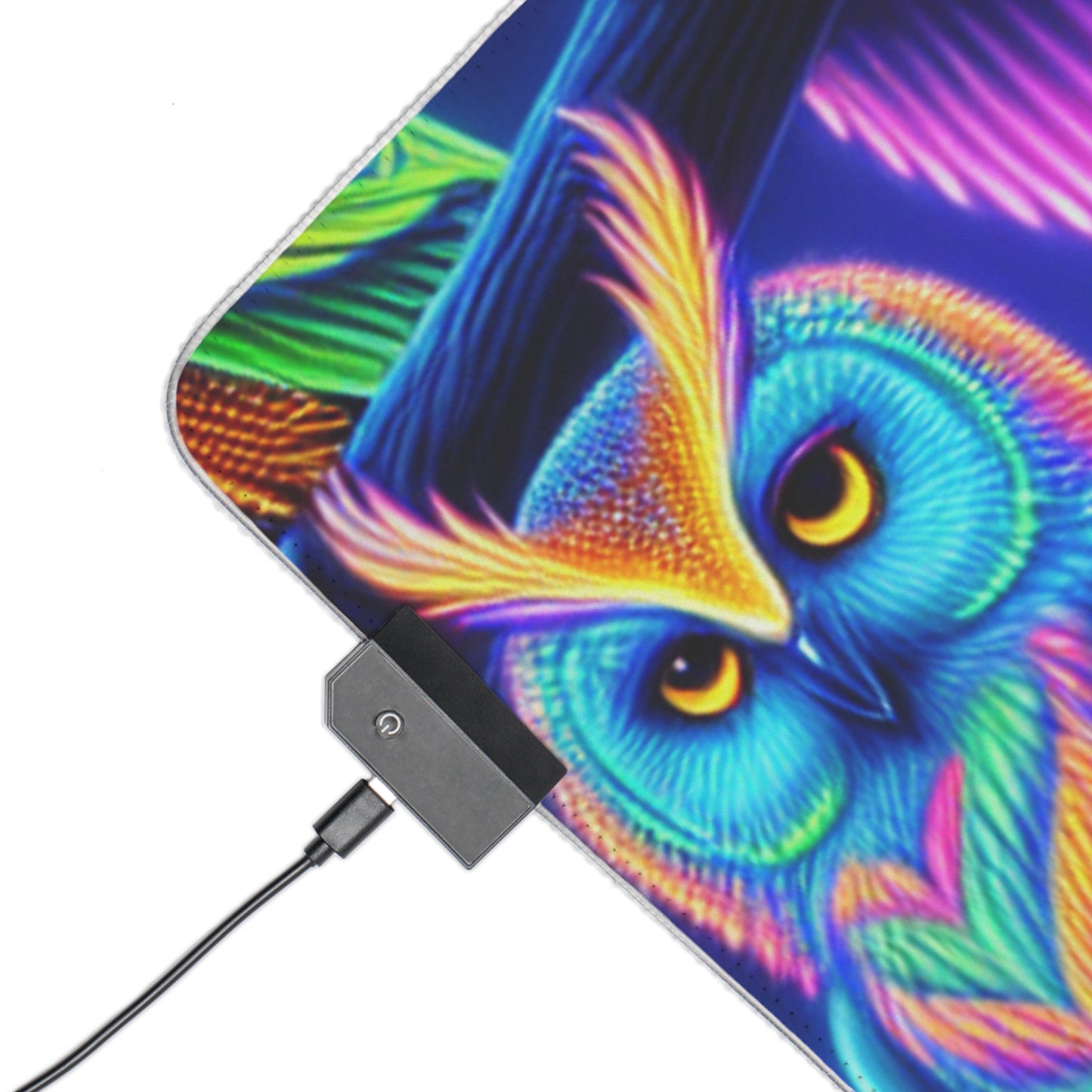 Neon Nightwatch NEON Owls Art LED Mousepad