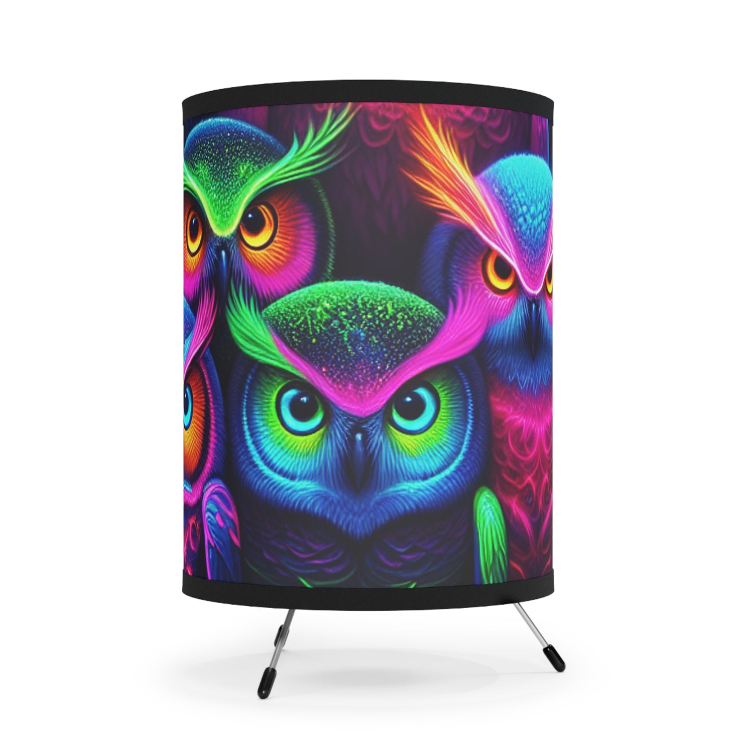 Neon Hoots! - NEON Owls Art Tripod Lamp
