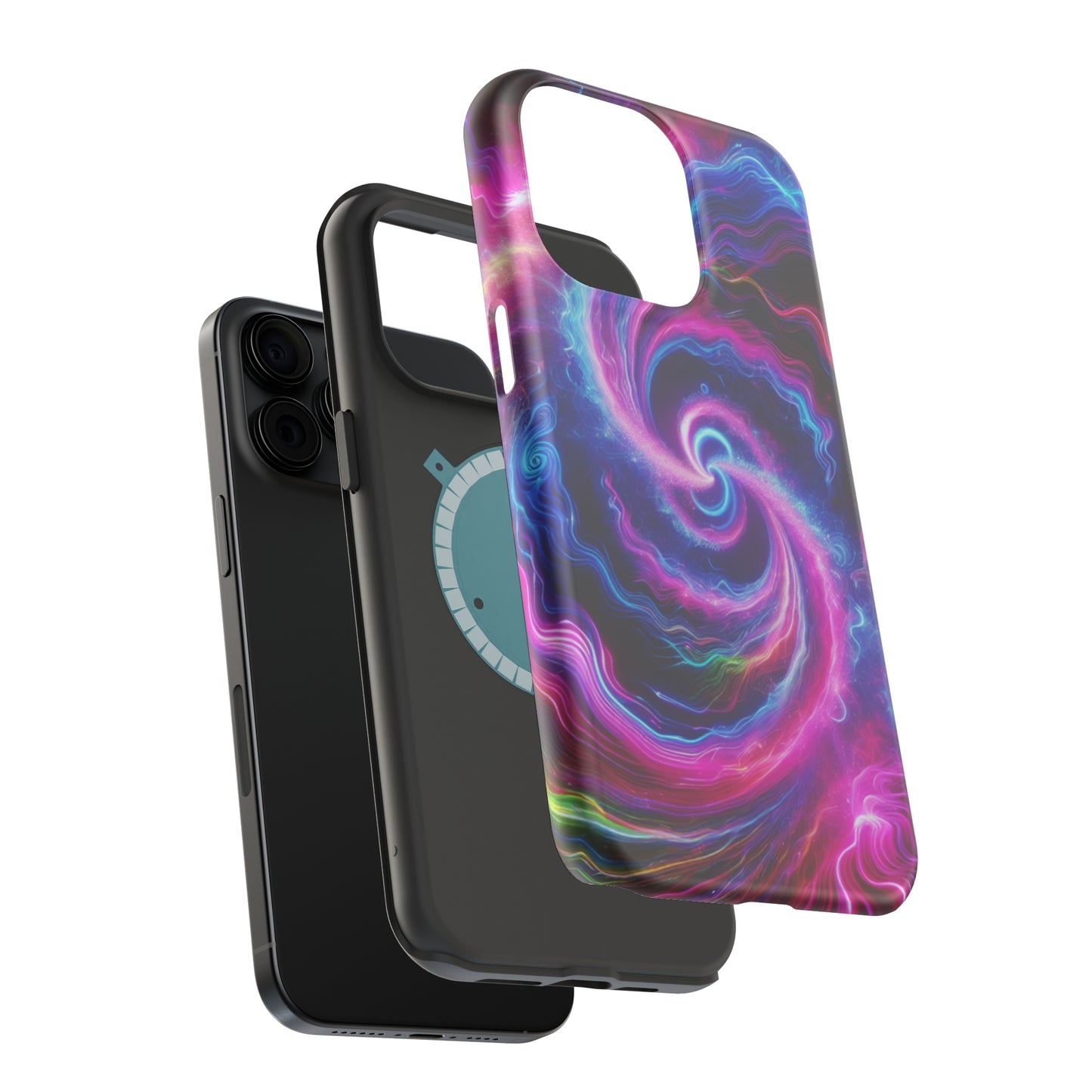 Infinite Neon Horizon Neon Trippy Infinity Patterns Premium Art Magsafe Magnet Tough IPhone 13 14 15 Pro Plus Max and Mini in Matte and Glossy Phone cases