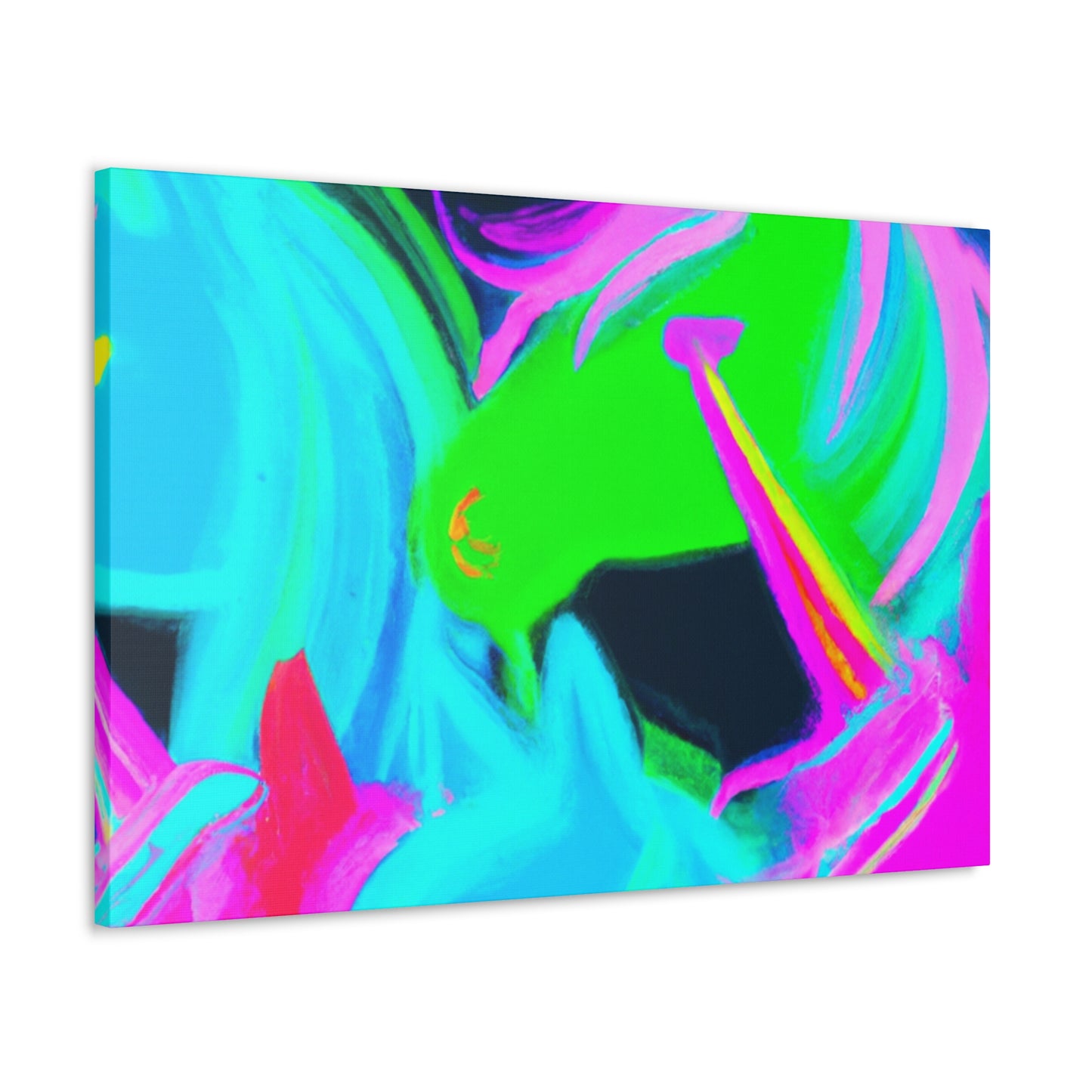 Neon Magical Joyride NEON Unicorns Art Canvas