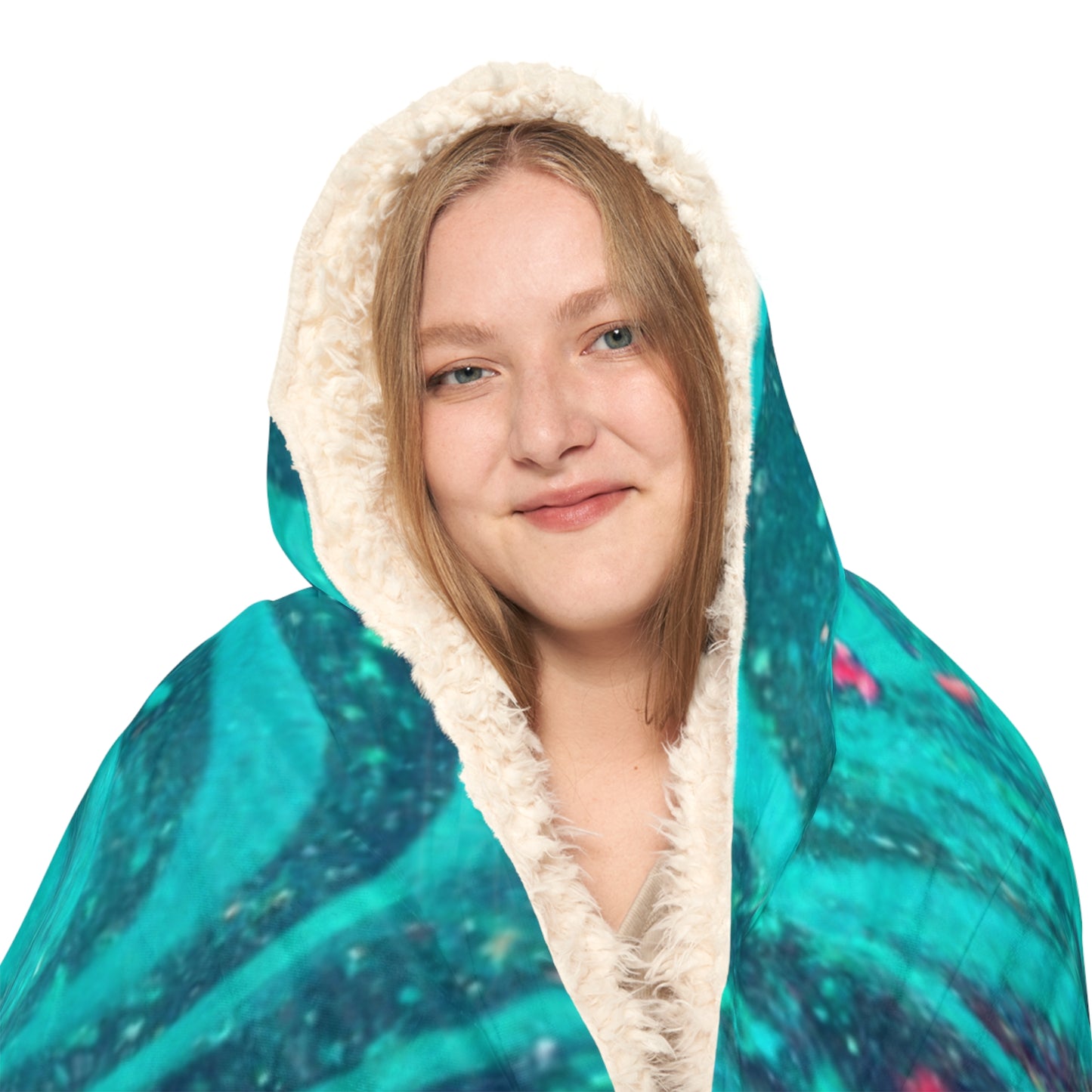 Neon DigiDreams - NEON Art Hooded Snuggle Blanket