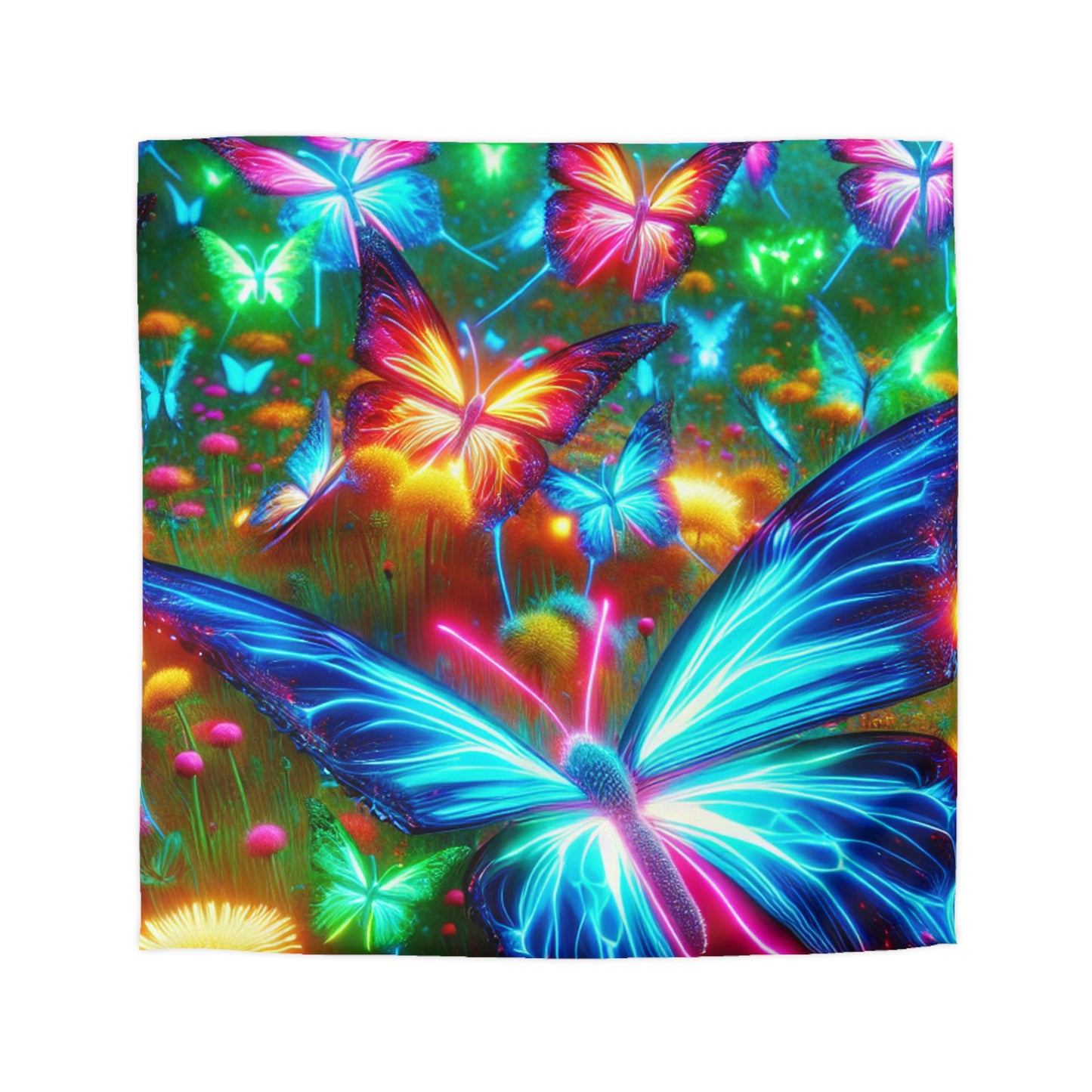 Leonardo de LaVisione - NEON Butterflies Microfiber Duvet Cover