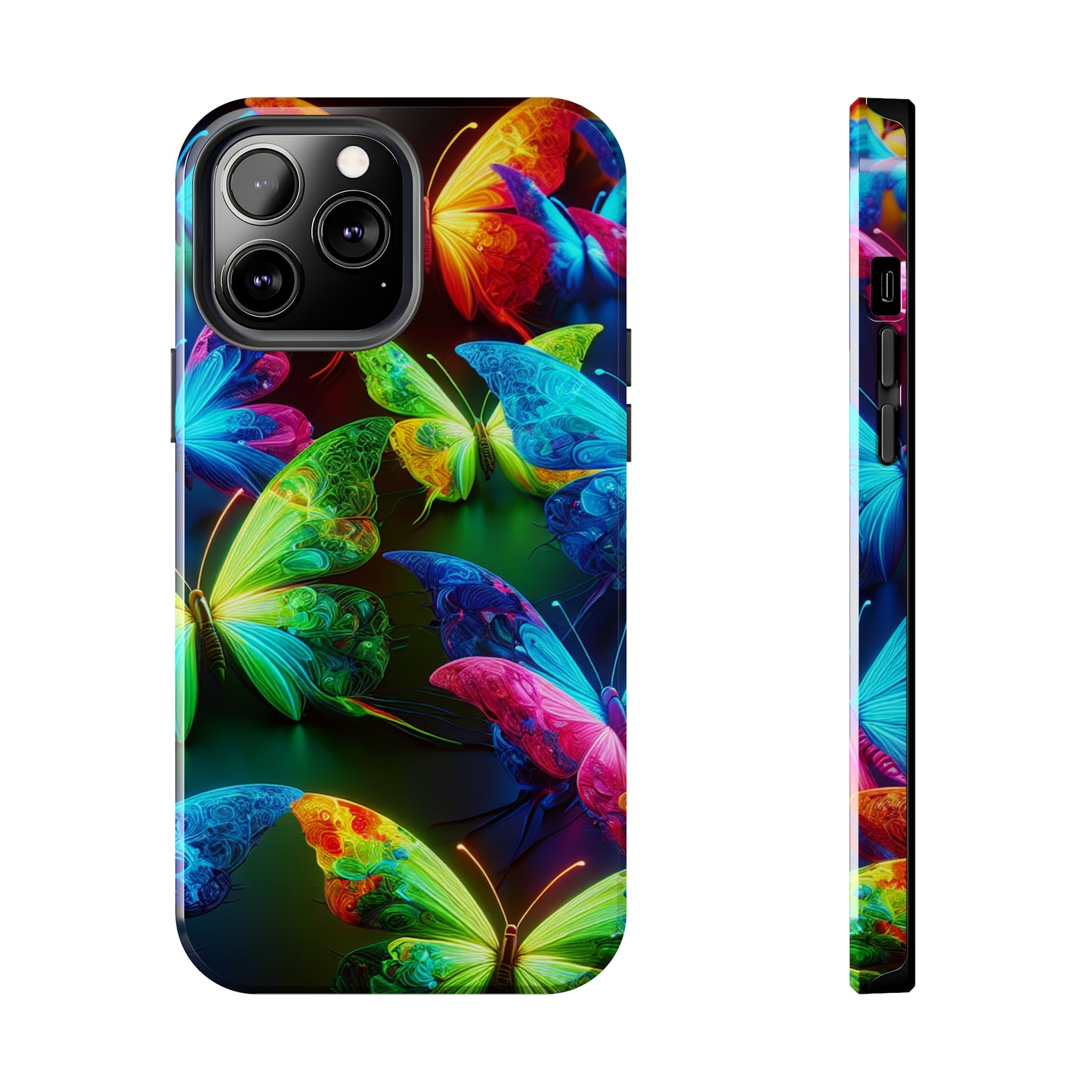 Neon Nectar Flutter. NEON Butterflies Tough Phone Case