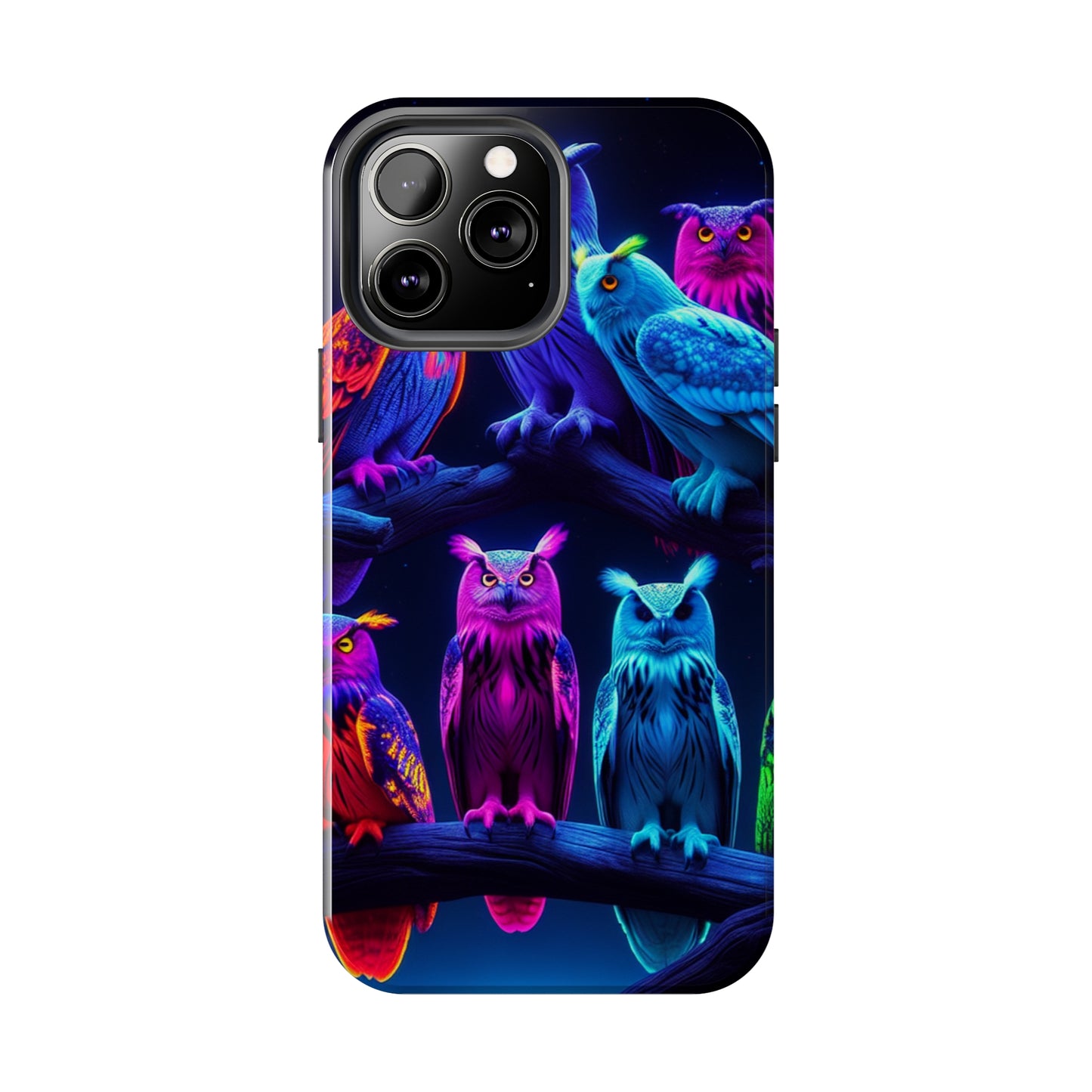 "Mystic Rally of the Neon Owls" NEON Owls Tough Phone Case