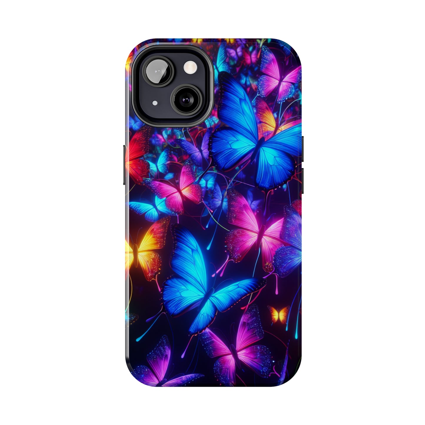 'Metamorphic Brilliance' NEON Butterflies Tough Phone Case