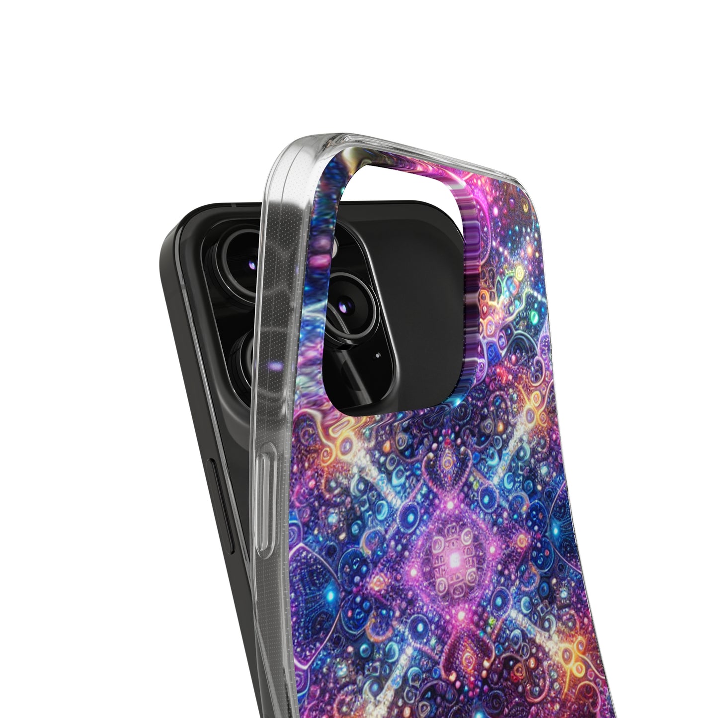 Neon Infinity Maze. Infinity Patterns Art Polycarbonate Phone Case