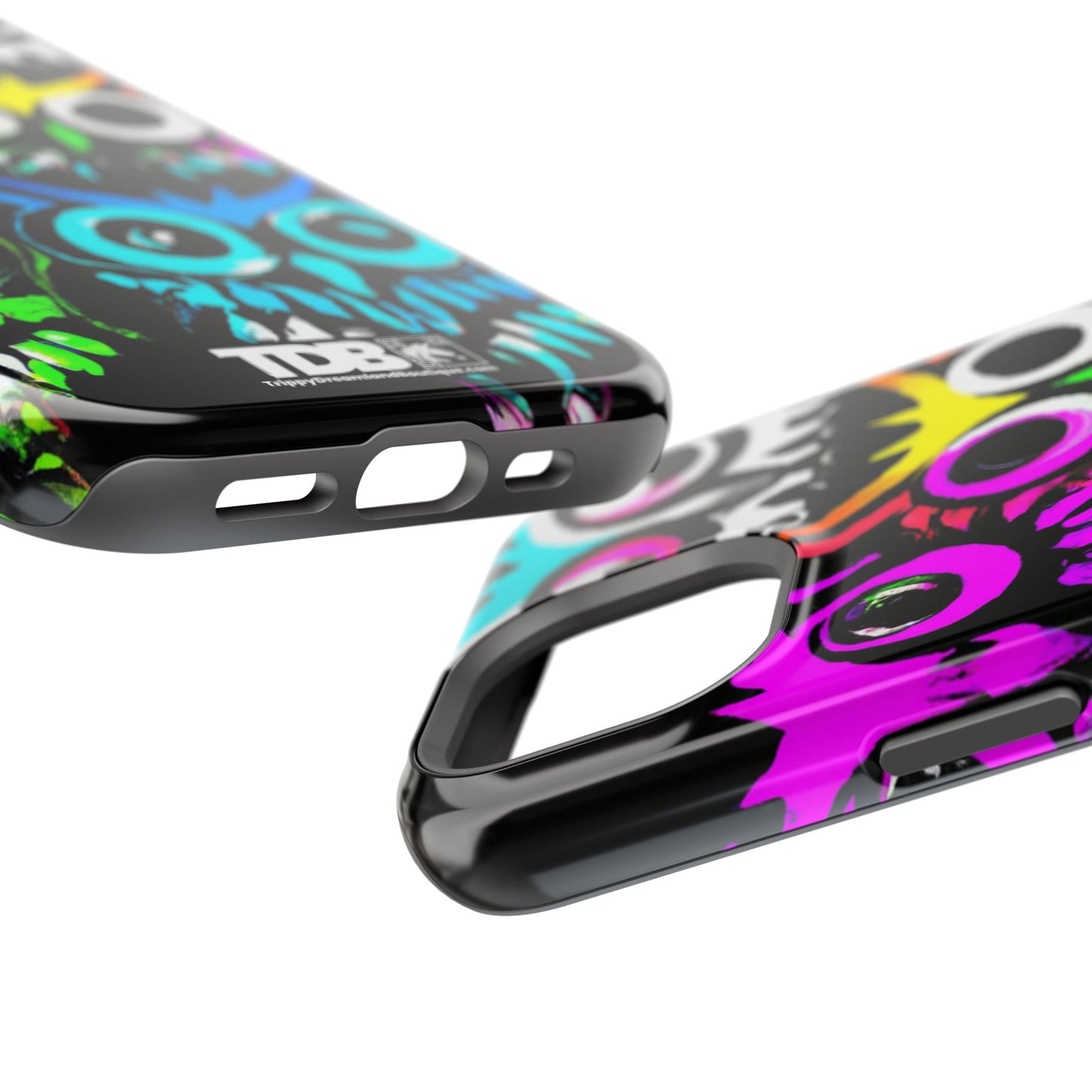 TDB Psychedelic Rave Owl Impact-Resistant Phone Case - Colorful Protection
