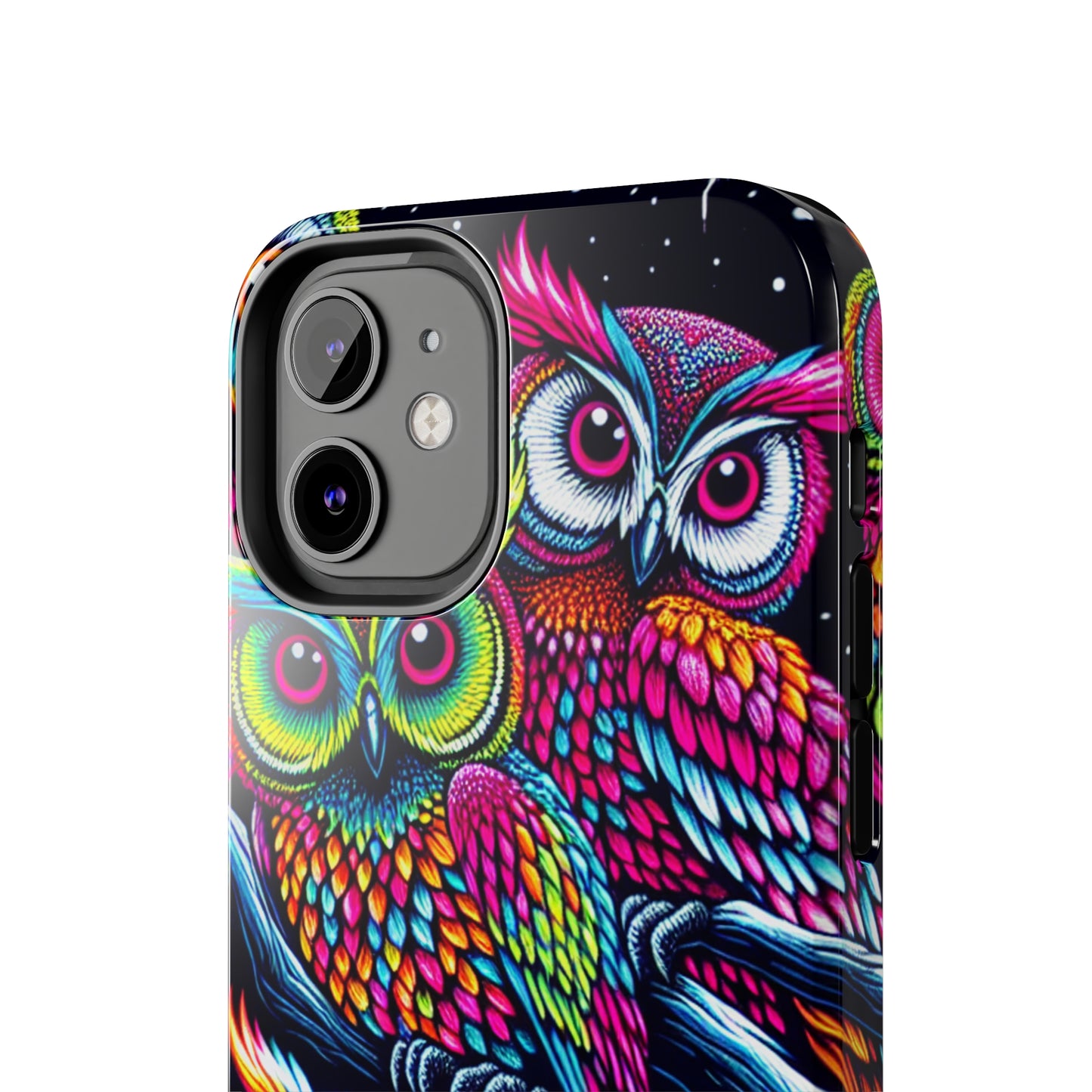 "Neon Nocturne" NEON Owls Tough Phone Case