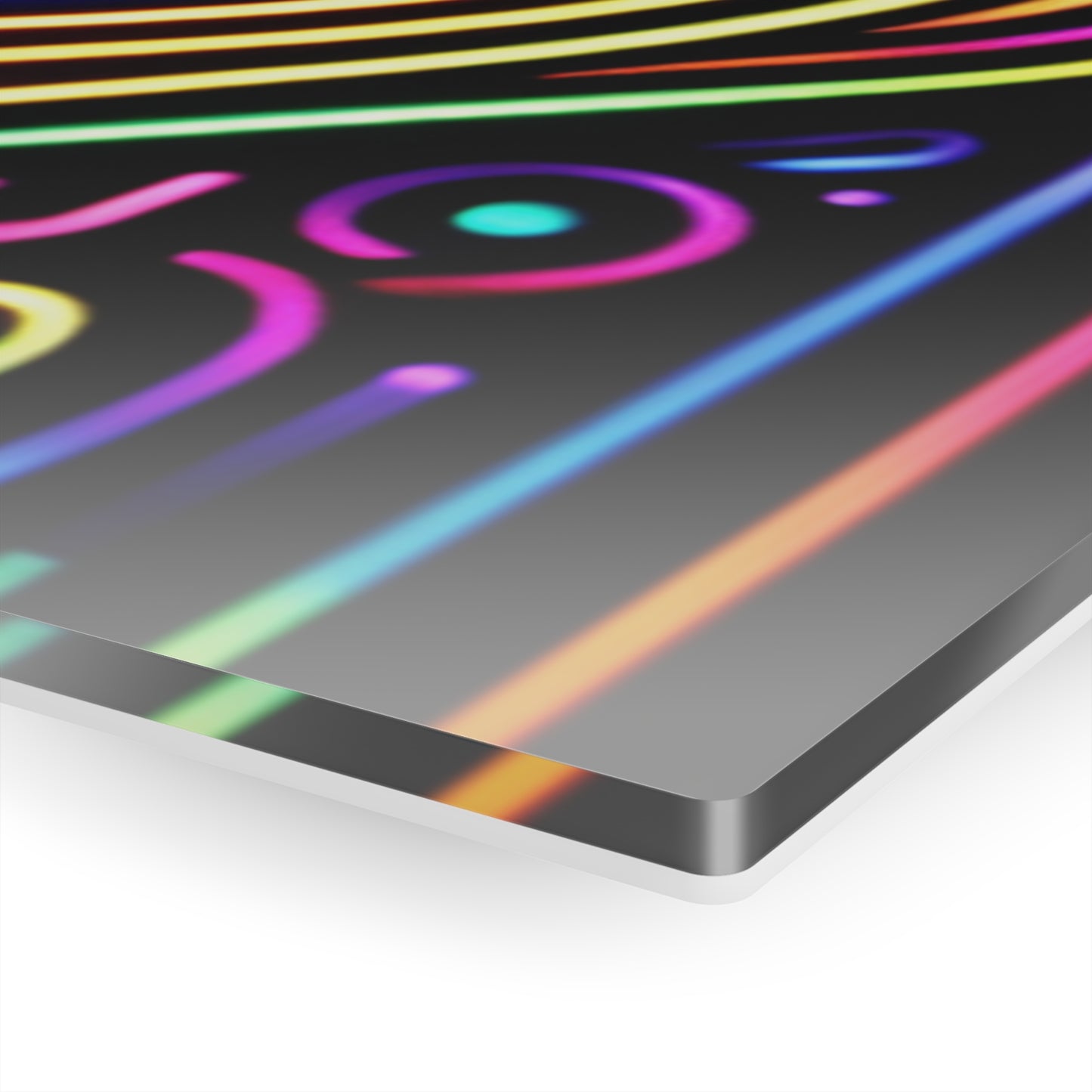 Neon Infinity Fantasia. Trippy infity Pattern 1/4" Glossy Acrylic Art