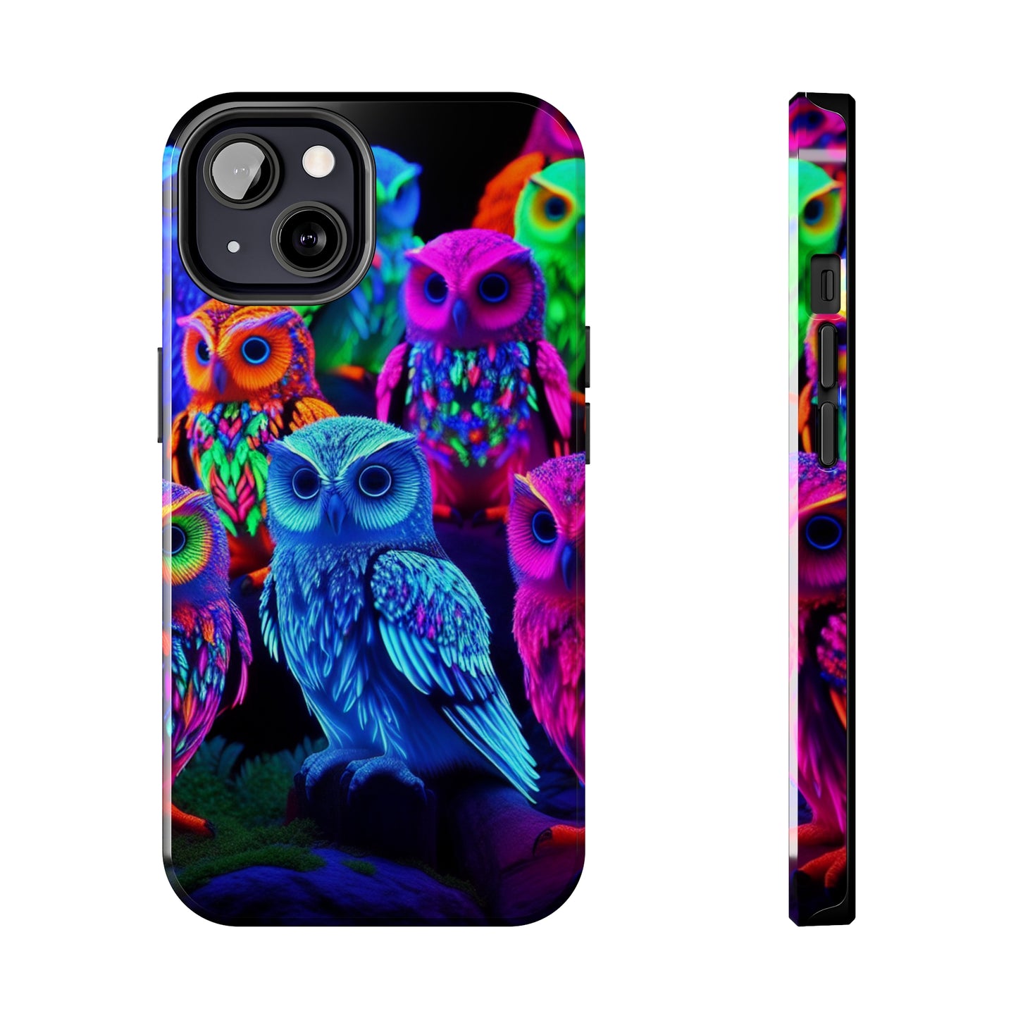 Neon Nocturne. NEON Owls Tough Phone Case