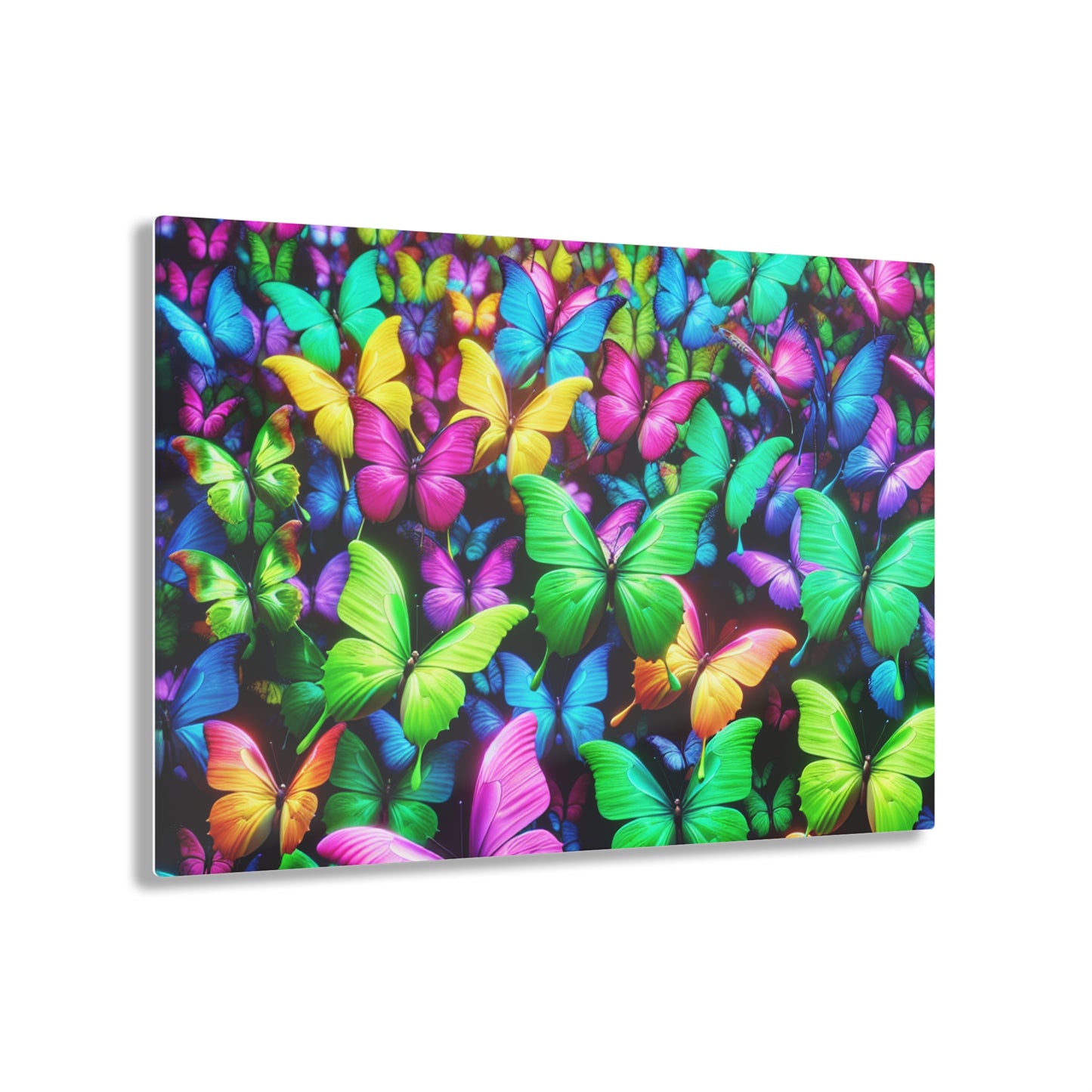 Neon Butterfly Splendor. NEON Butterflies Art 1/4" Glossy Acrylic Art