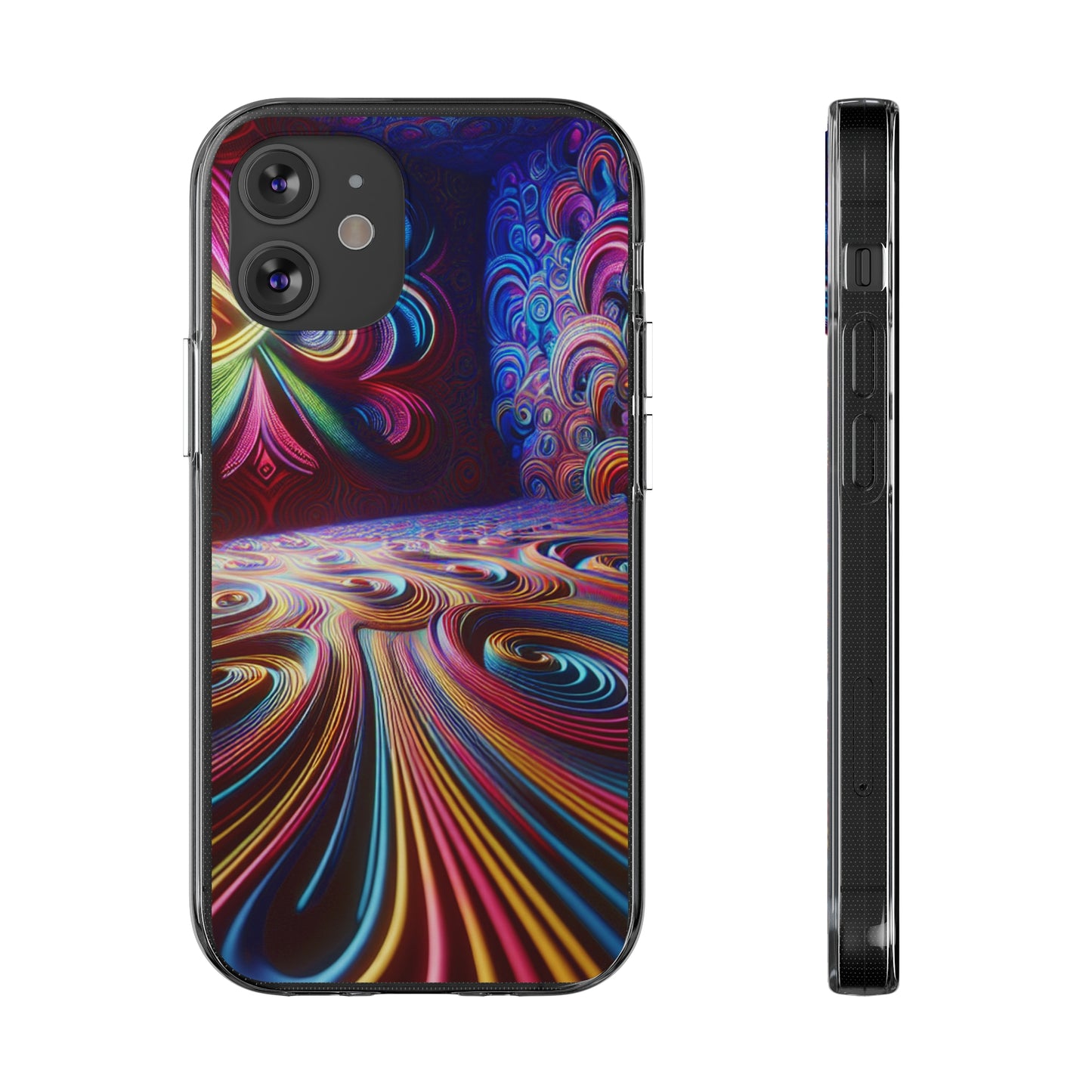 Vibin' Neon Infinity. Infinity Patterns Art Polycarbonate Phone Case