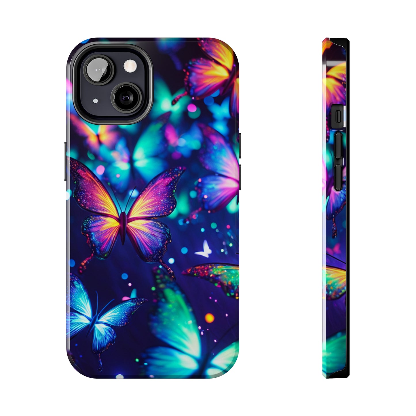 Neon Flutterings. NEON Butterflies Tough Phone Case Iphone 6 7 8 9 10 11 12 13 14 SE X XR XS Pro Max Mini Plus