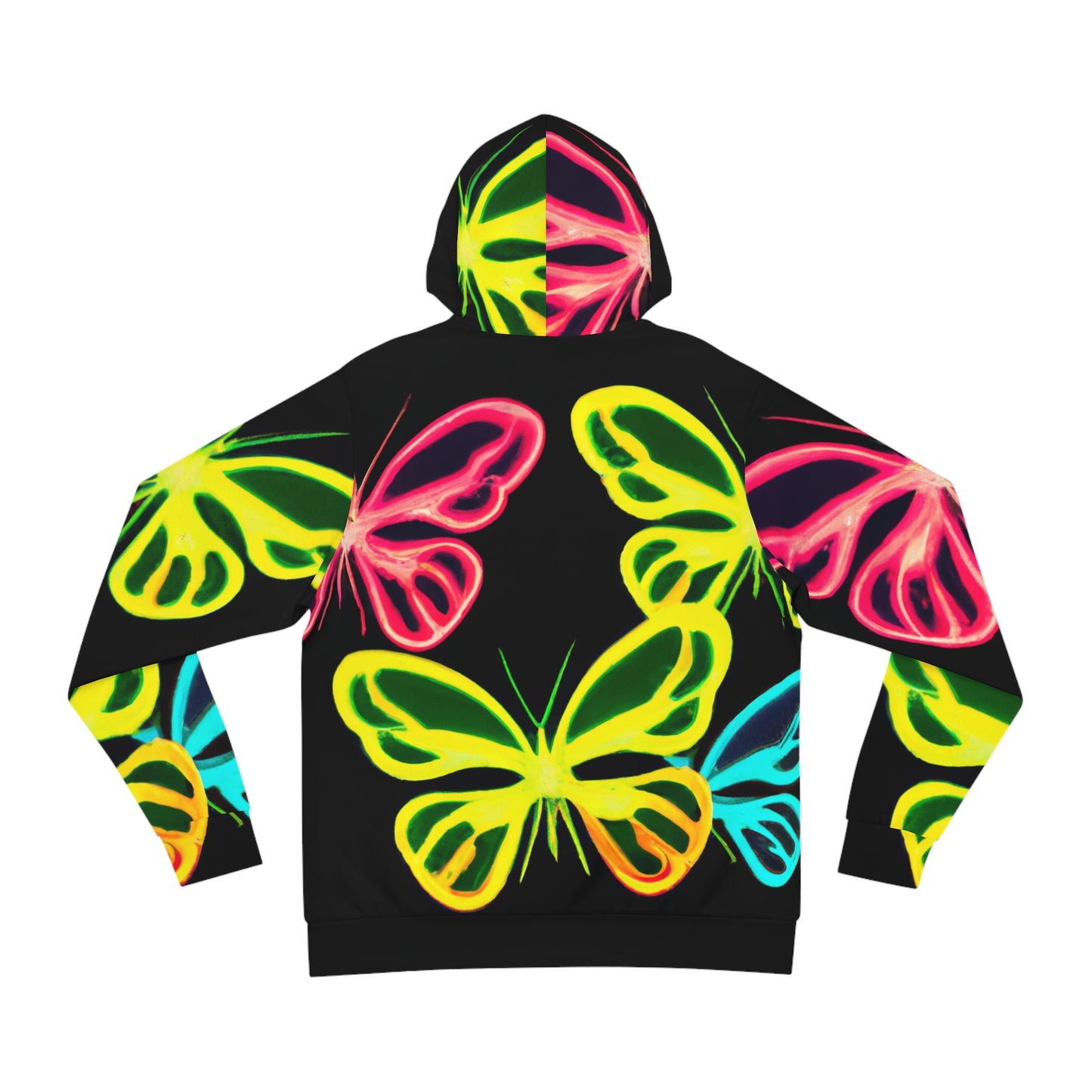 "Aurora of the Neon Butterflies" - Butterflies AOP Hoodie