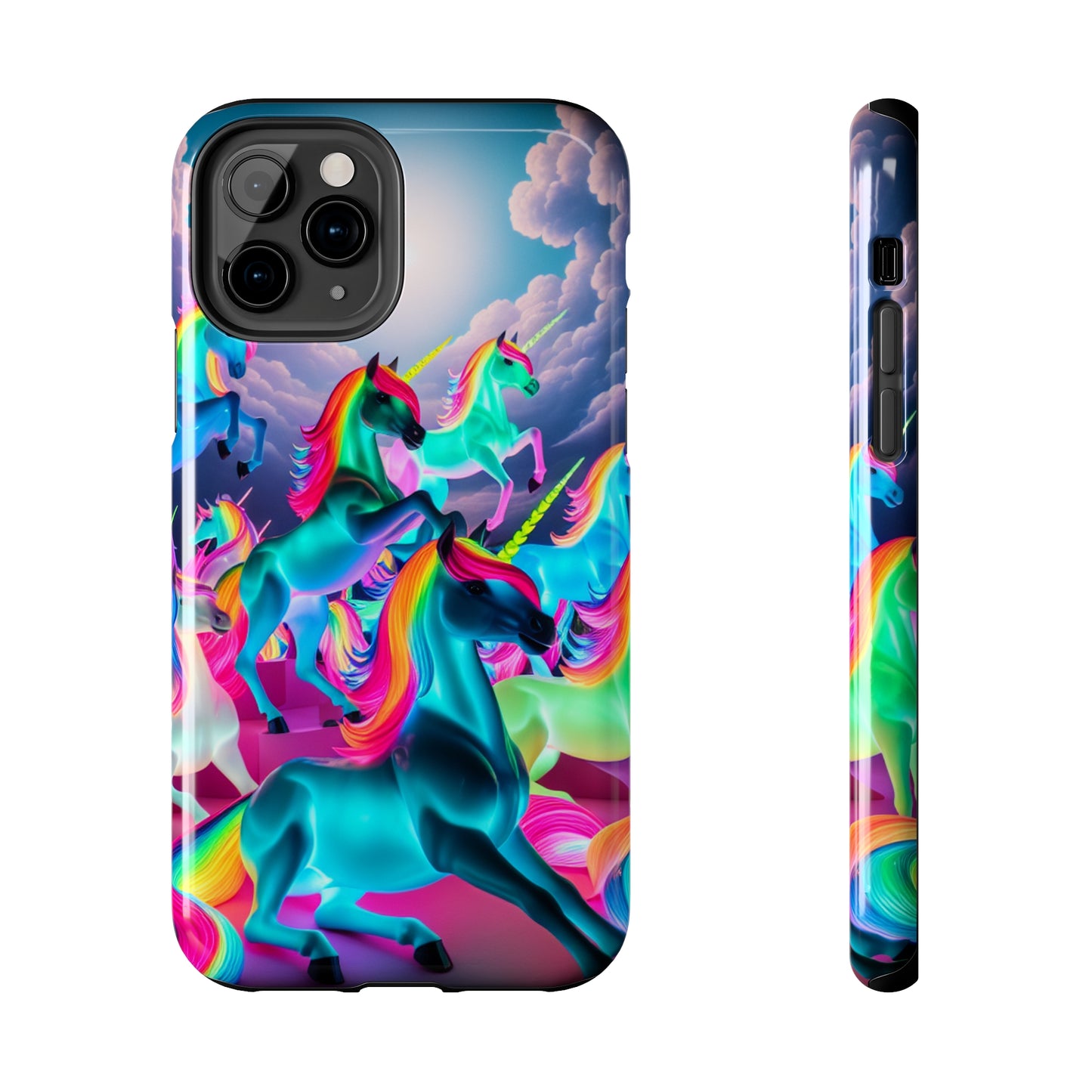 "Neon Fantasy" NEON Unicorns Tough Phone Case