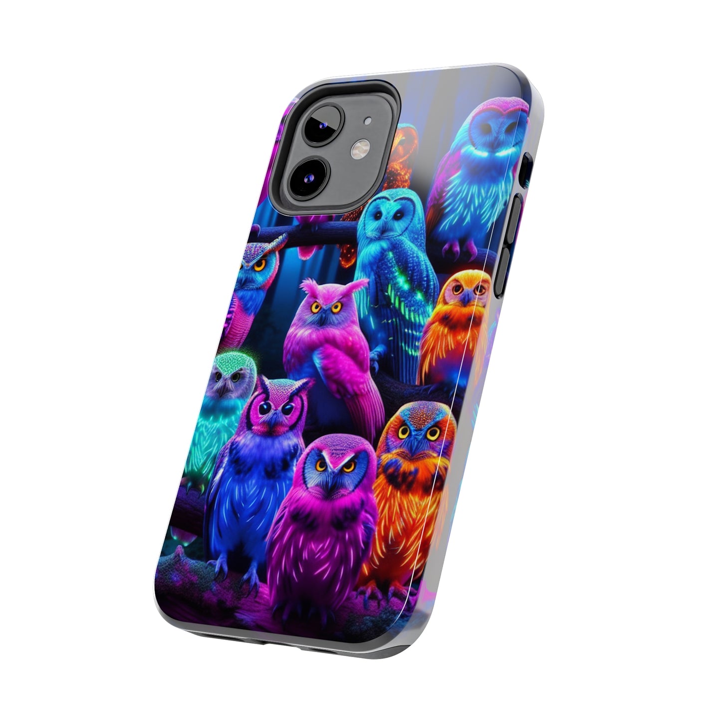 Neon Party of Owls NEON Owls Phone Case Iphone 7 8 9 10 11 12 13 14 Pro Max Mini Plus XR XS SE