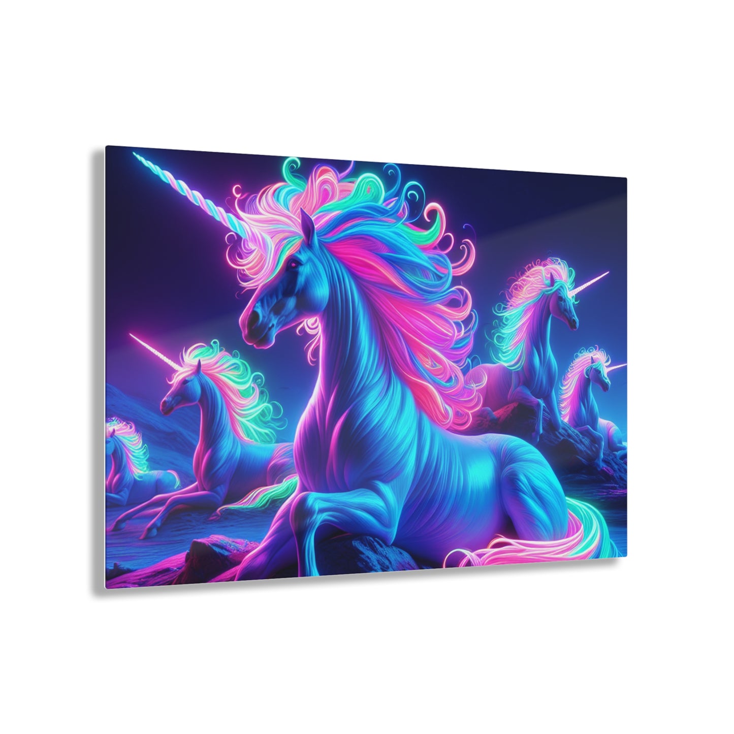 "Rainbow Mania" NEON Unocrons Art 1/4" Glossy Acrylic Art