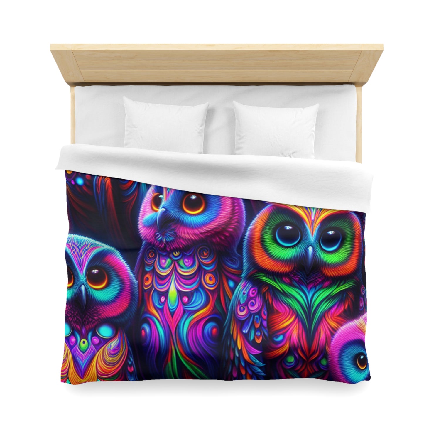 Giovanni di Saraco - NEON Owls Microfiber Duvet Cover