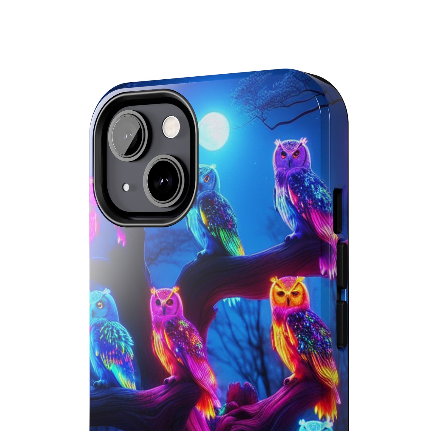 "Neon Nocturne" NEON Owls Tough Phone Case