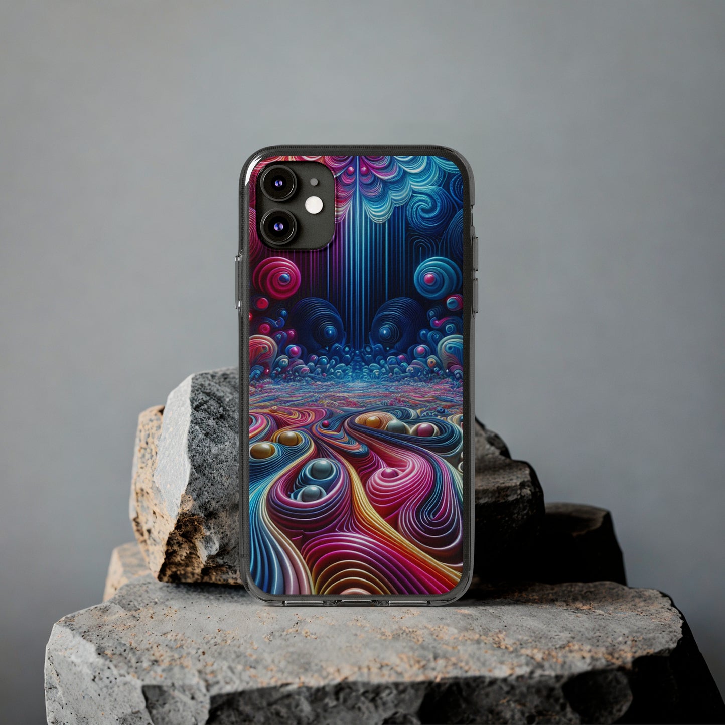 Mesmerizing Neon Infinity Infinity Patterns Art Polycarbonate Phone Case Samsung Galaxy s21 s22 Google Pixel 6 Iphone 11 12 13 14 Pro Max Mini Plus