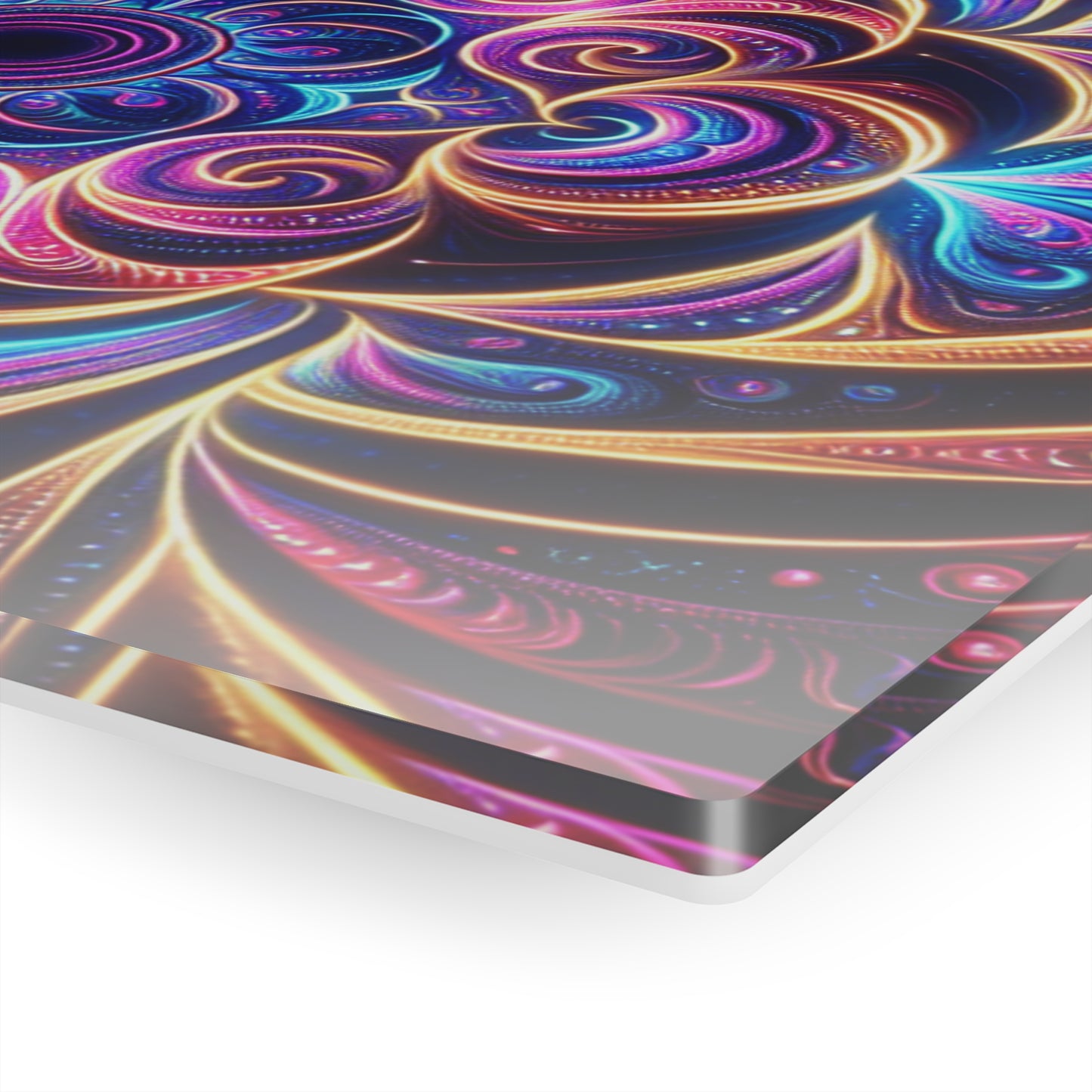 Cosmic Caressassement Trippy infity Pattern 1/4" Glossy Acrylic Art