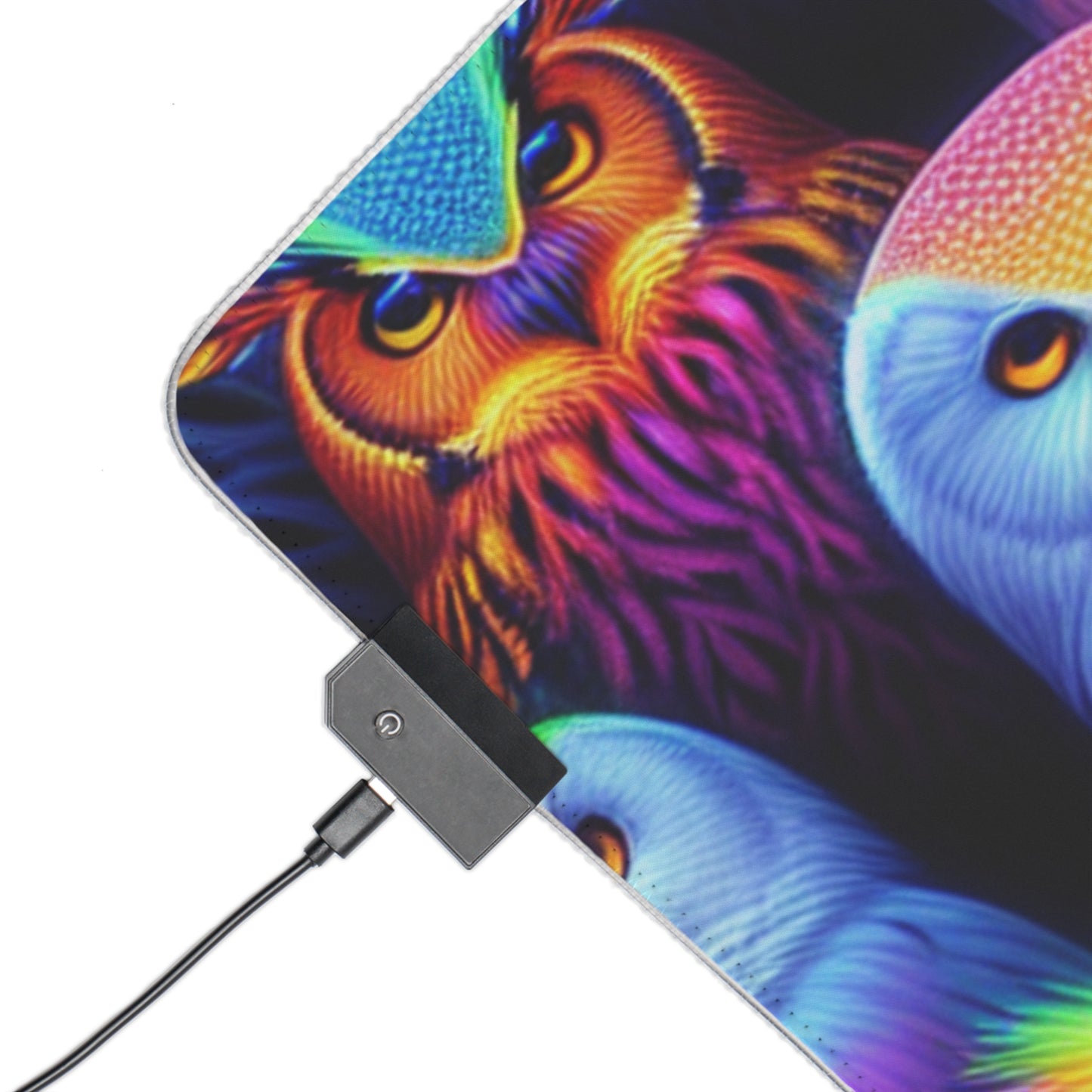 Neonat Owlarium NEON Owls Art LED Mousepad