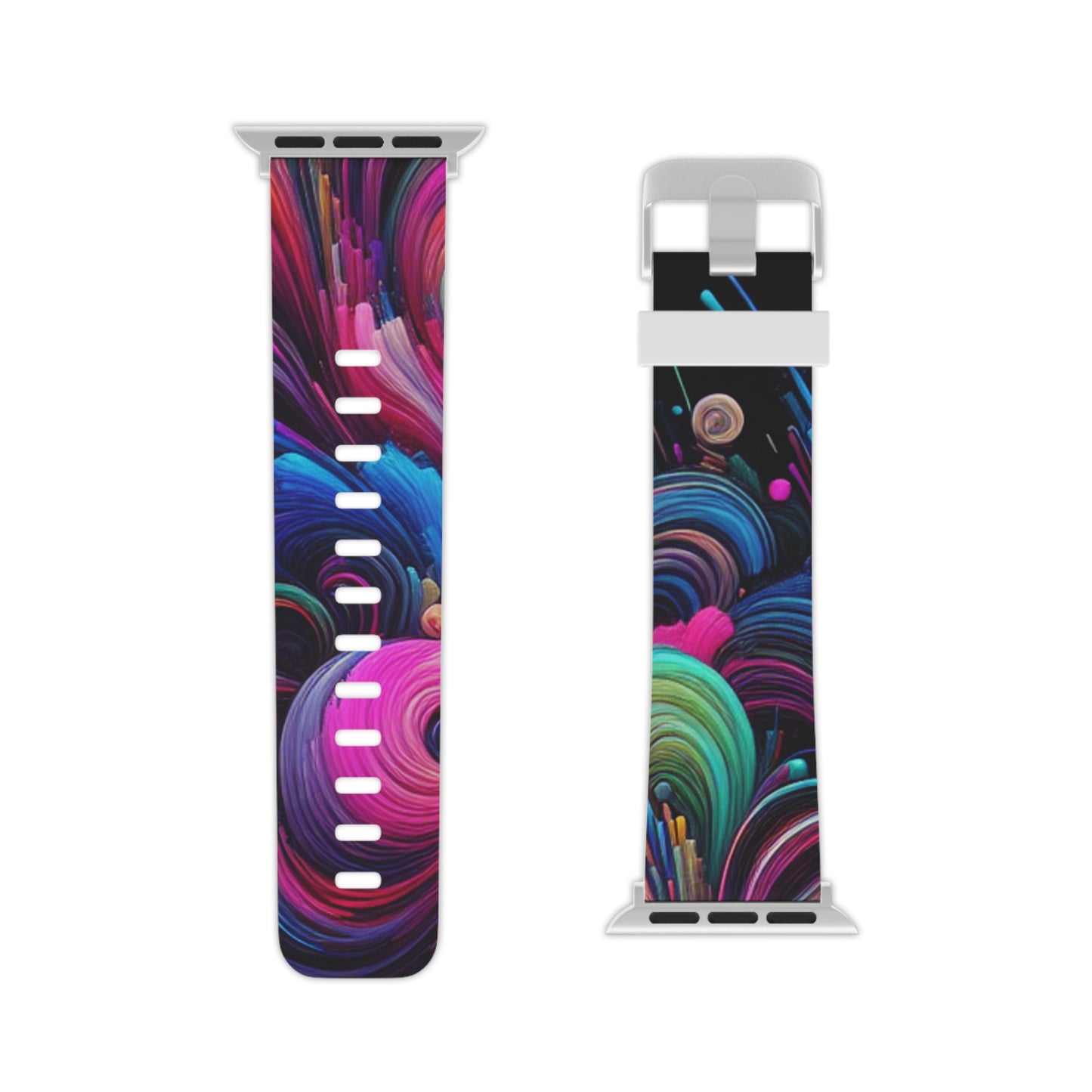"Neon Synthesis" - Trippy Infinity Patterns Iwatch Band