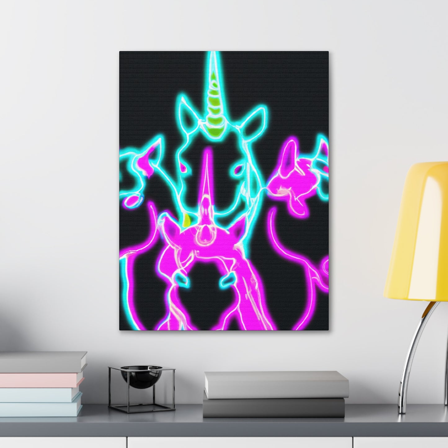 Neon Unicorns Galore! NEON Unicorns Art Canvas