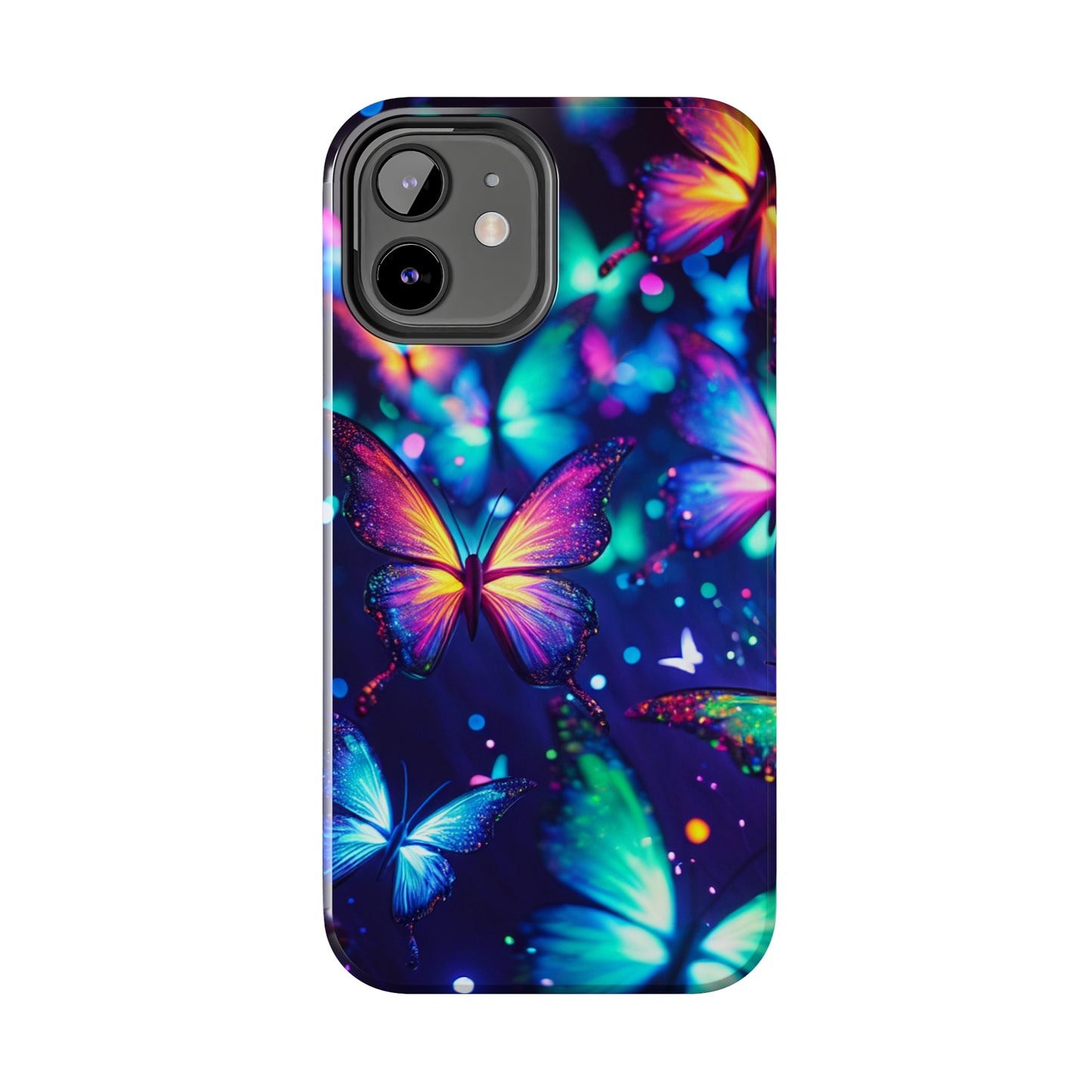 Neon Flutterings. NEON Butterflies Tough Phone Case Iphone 6 7 8 9 10 11 12 13 14 SE X XR XS Pro Max Mini Plus