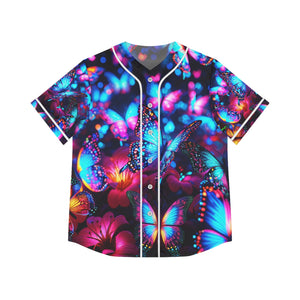 "Neon Butterfly Flutter" Neon Butterflies Womans Jersey