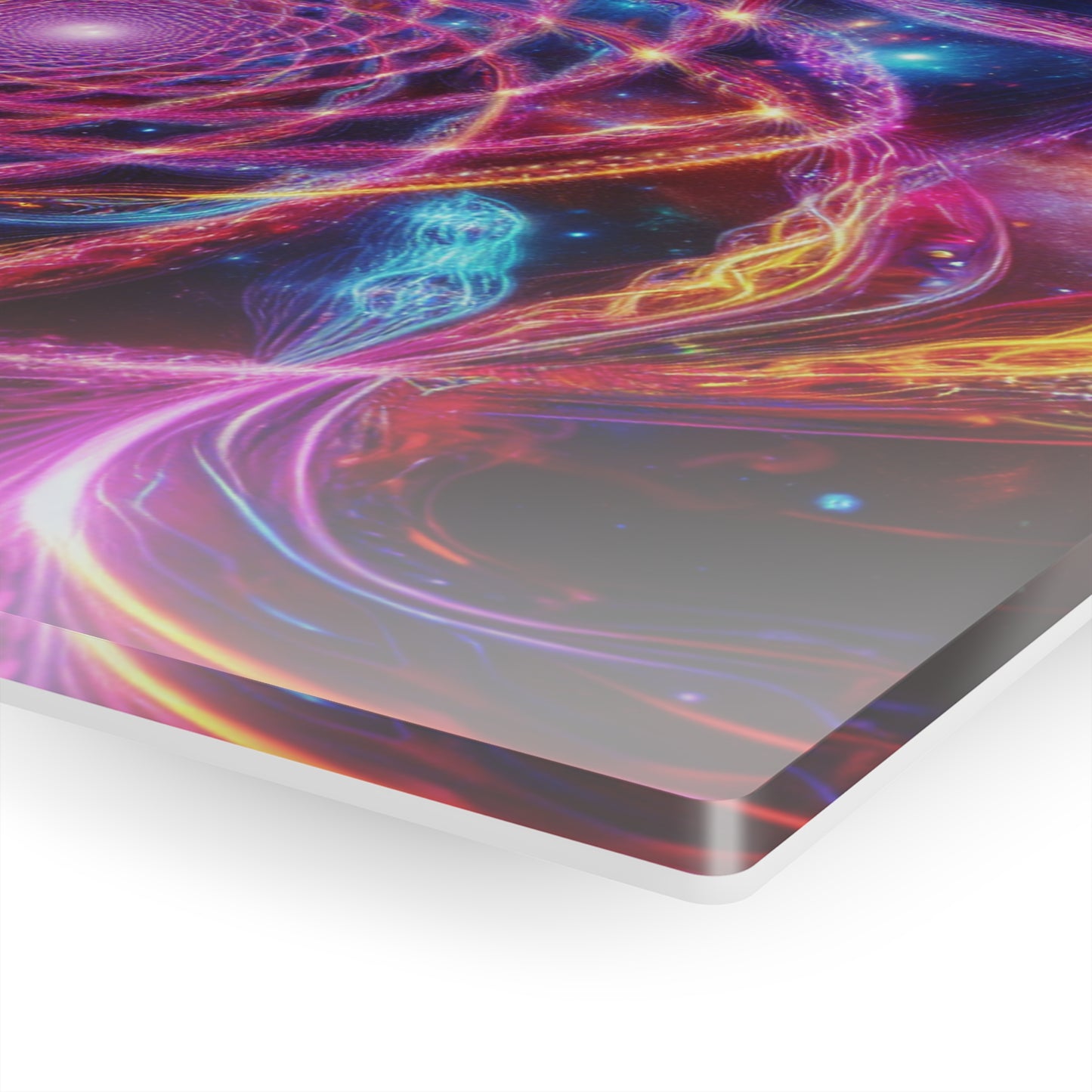 Infinite Glitter Galaxy. Trippy infity Pattern 1/4" Glossy Acrylic Art