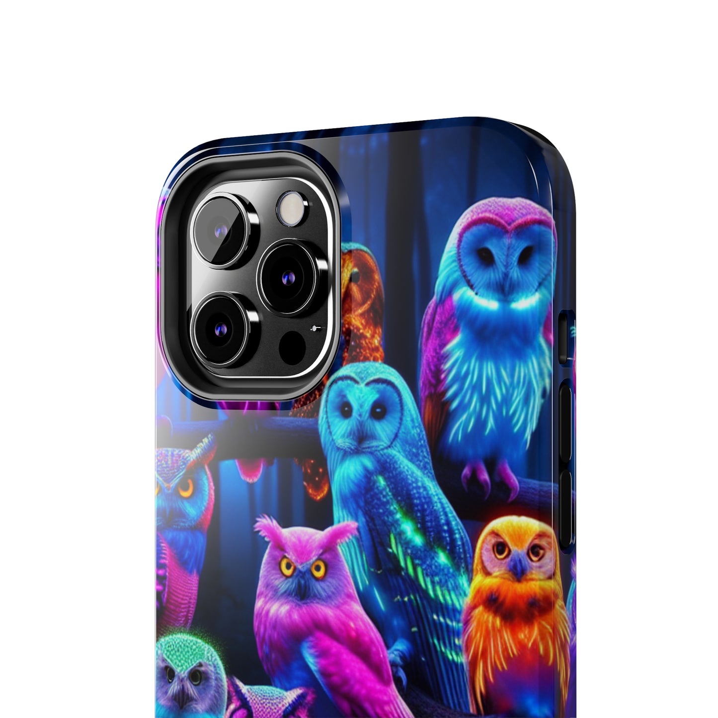 Neon Party of Owls NEON Owls Phone Case Iphone 7 8 9 10 11 12 13 14 Pro Max Mini Plus XR XS SE